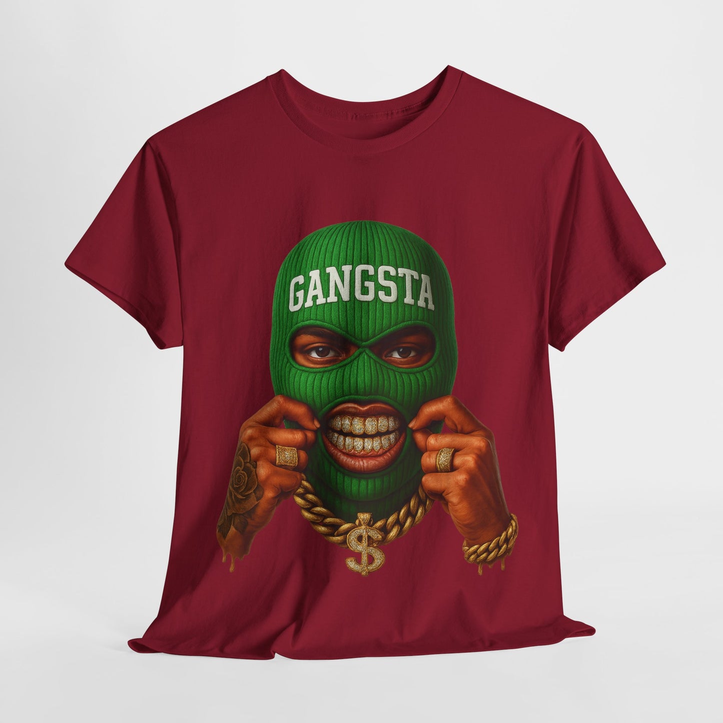 Green Ski Mask Unisex Heavy Cotton Tee