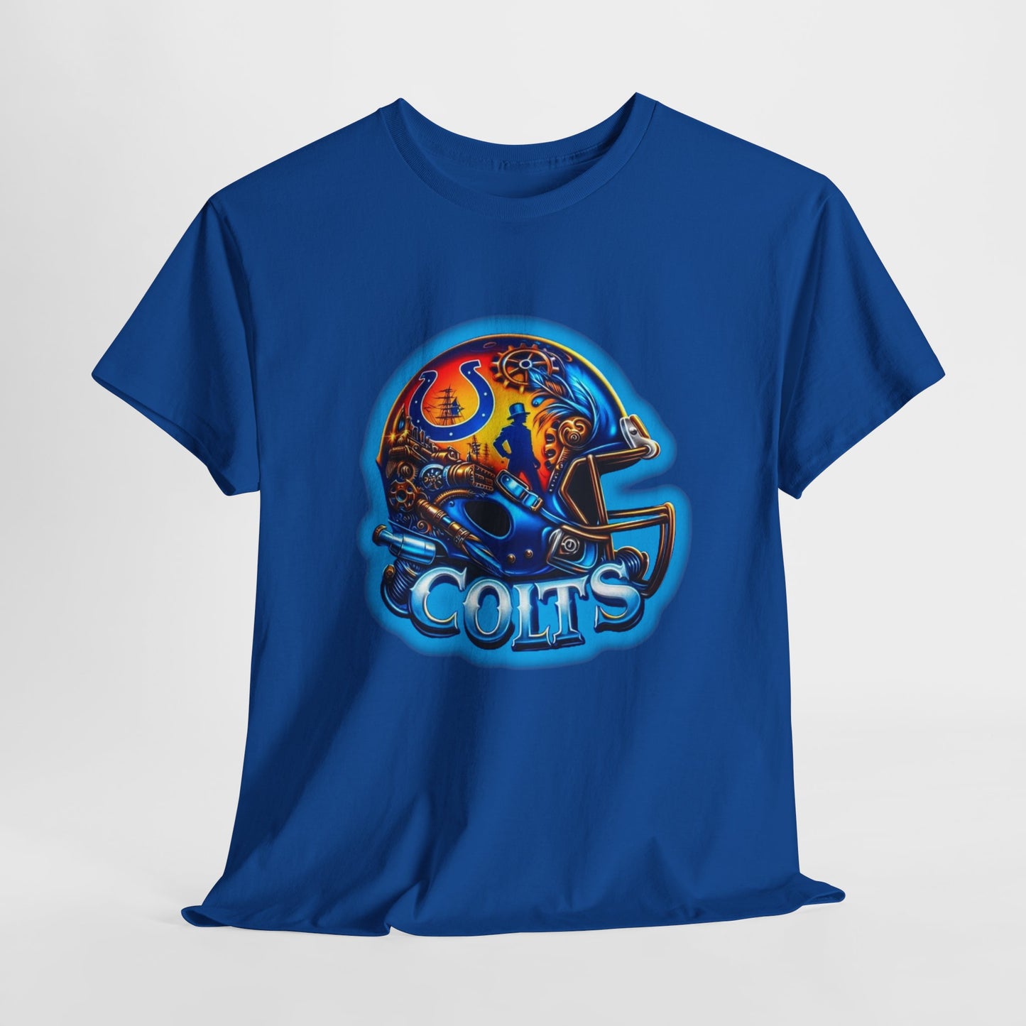 Sports Colts Football Helmet #2 Unisex Heavy Cotton Tee