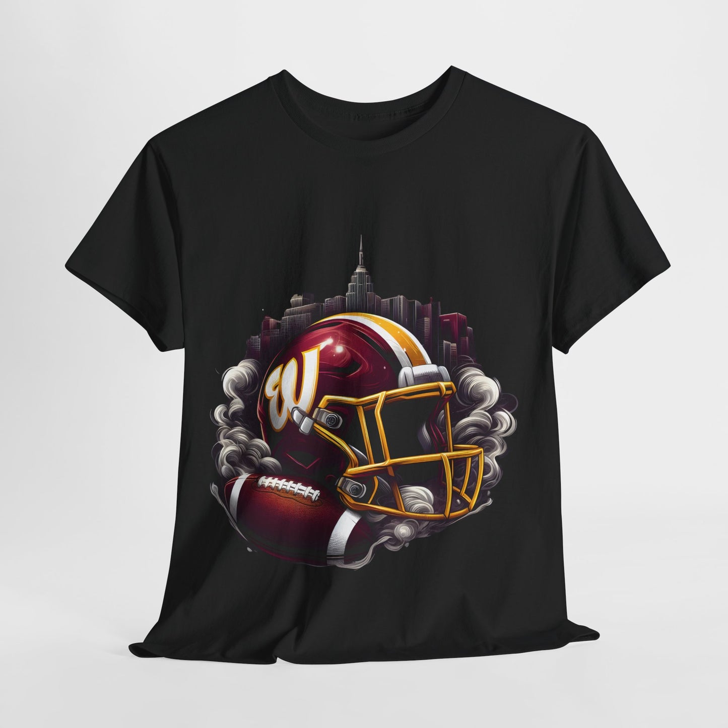 Sports Commanders Football Helmet #18 Unisex Heavy Cotton Tee