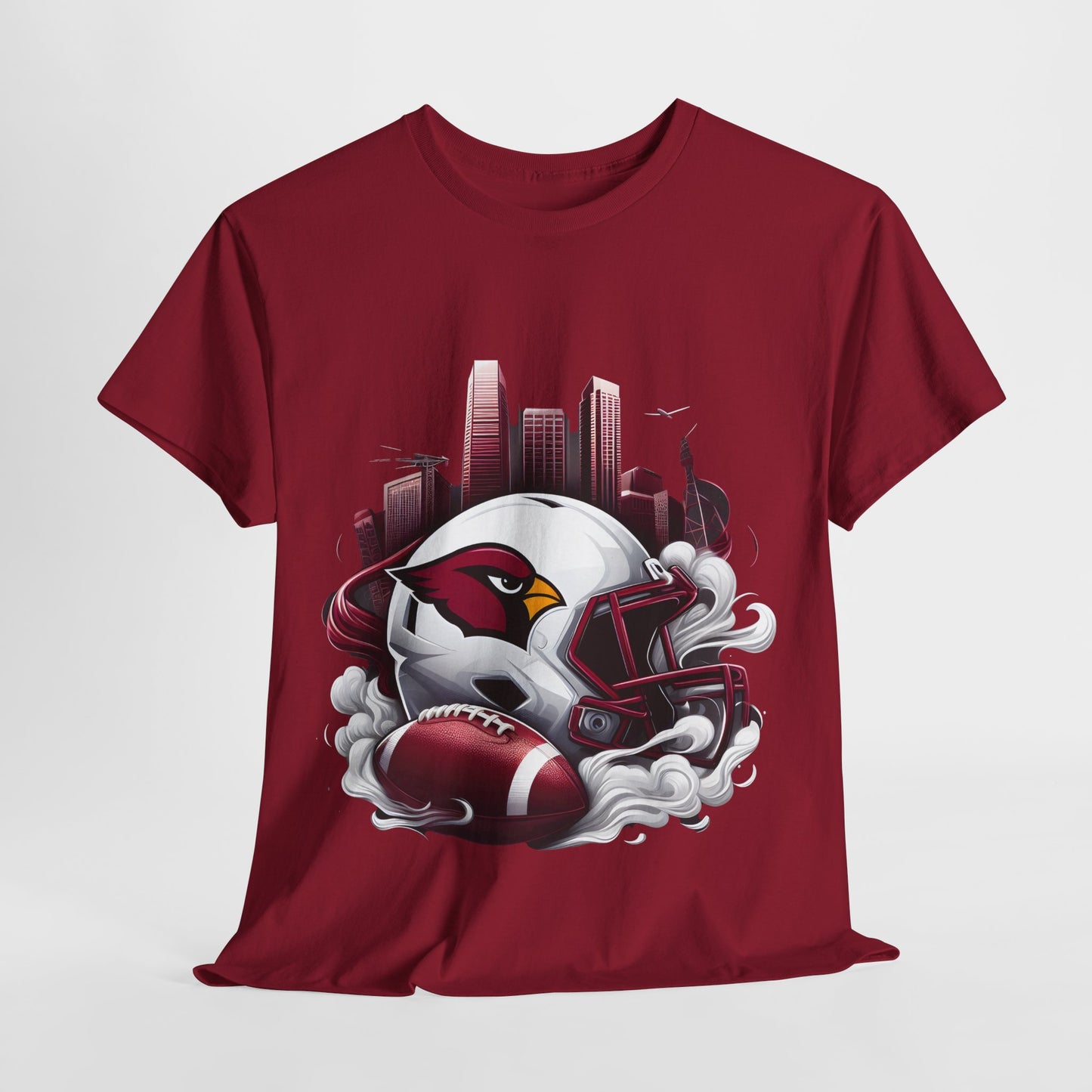 Sports Cardinals Football Helmet #16 Unisex Heavy Cotton Tee