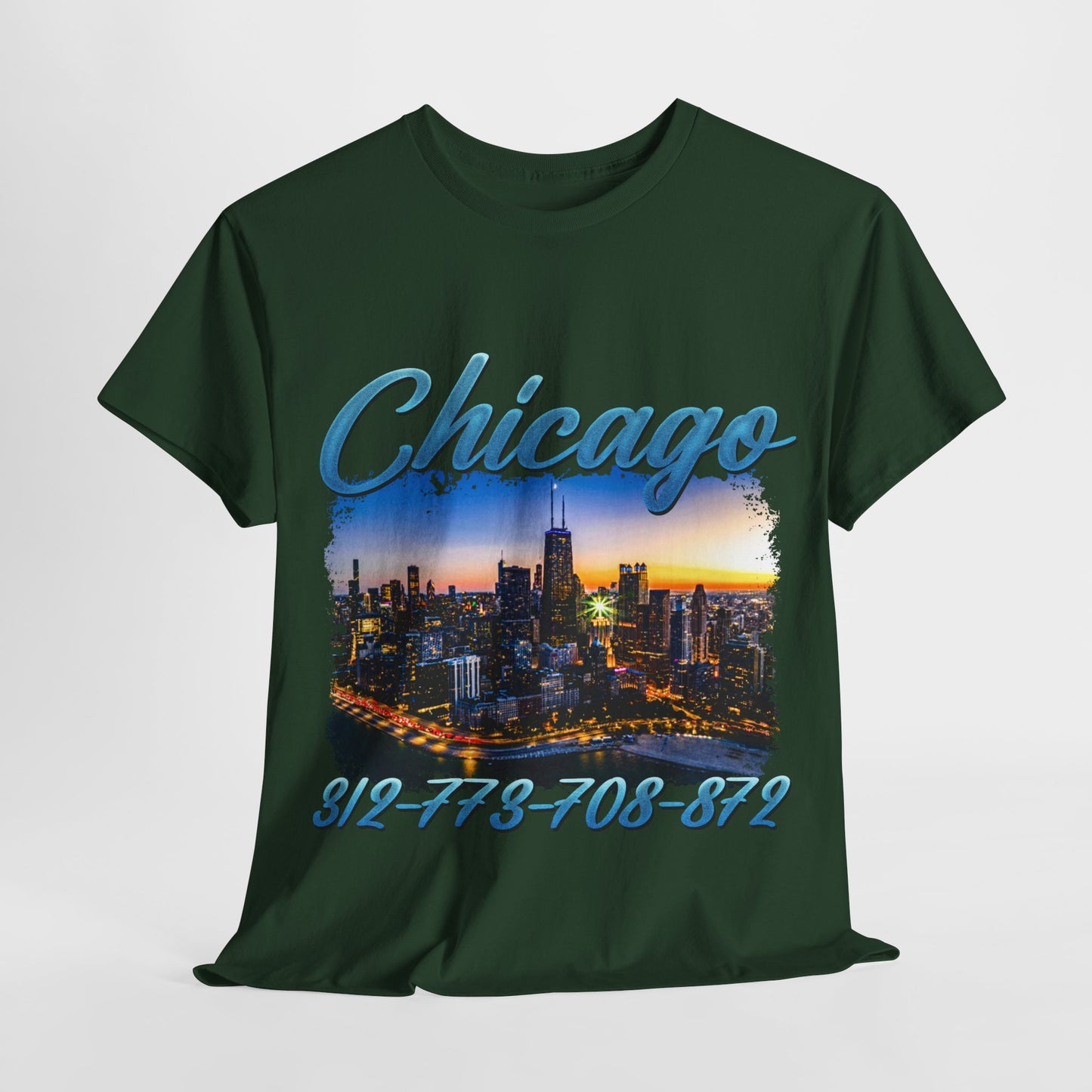 Chicago City Area Codes 1 Unisex Heavy Cotton Tee - 312tshirts 2