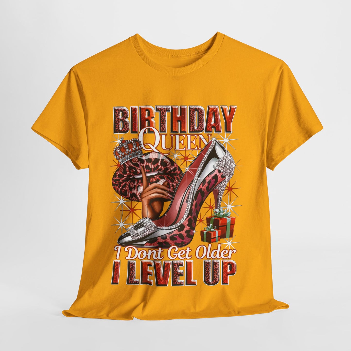 Birthday Queen Lips & Shoe #1 Heavy Cotton Tee
