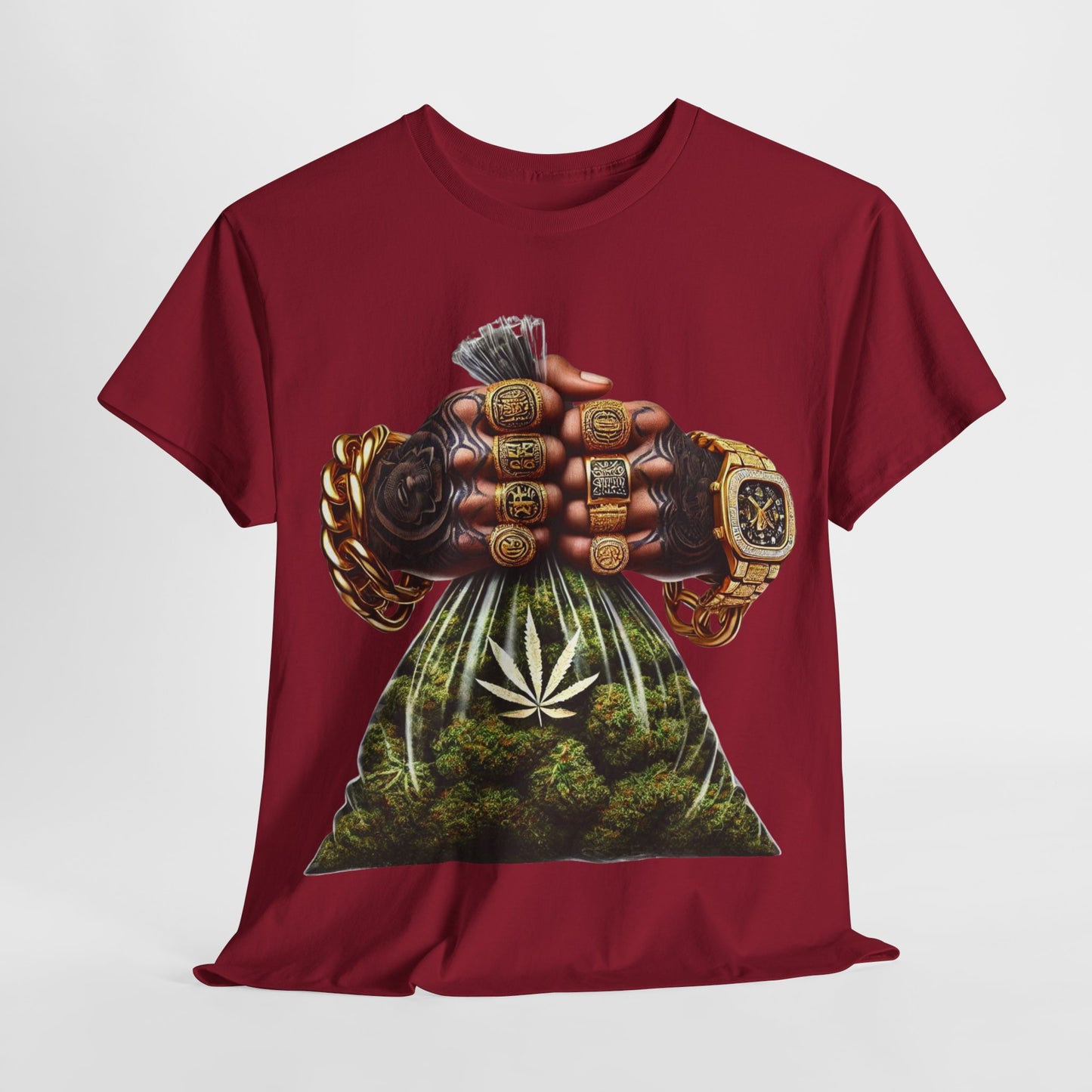420 Weed Bag Hands #2 Unisex Heavy Cotton Tee - 312tshirts 2