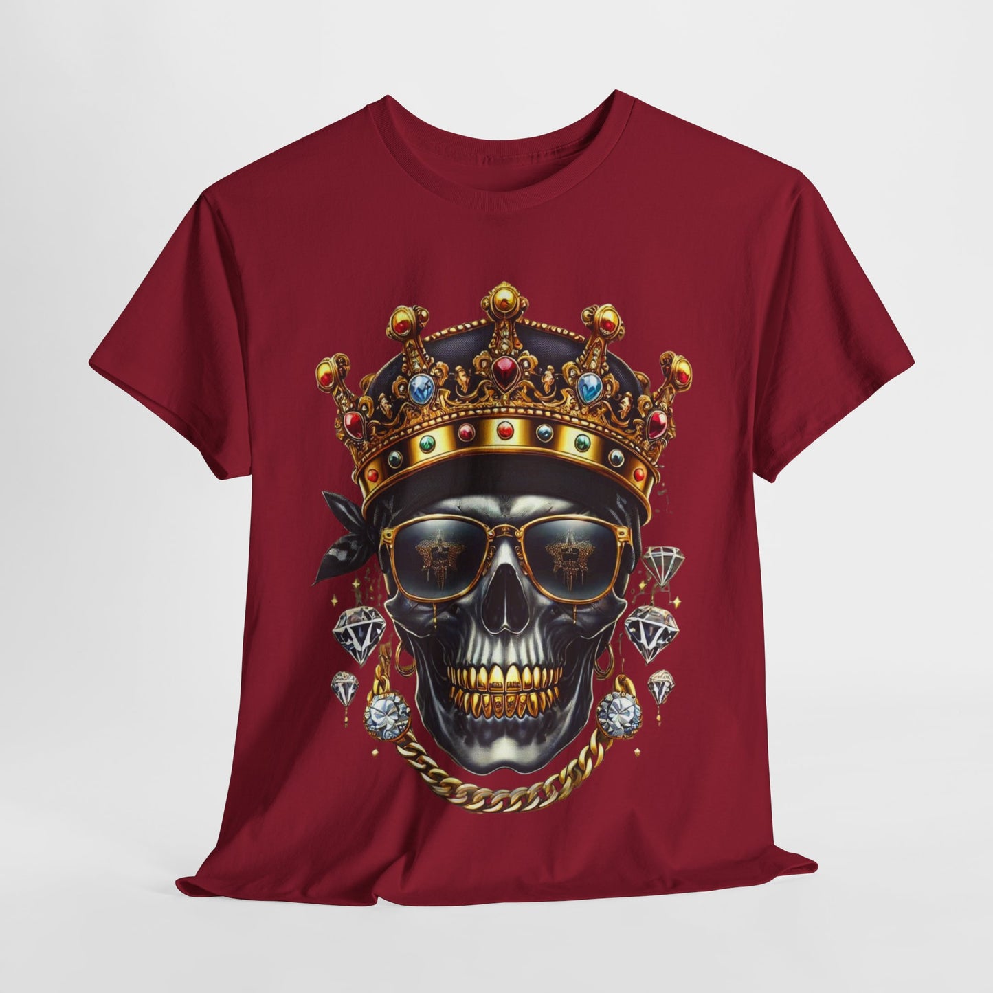Gold Crown Skull Unisex Heavy Cotton Tee - 312tshirts 2