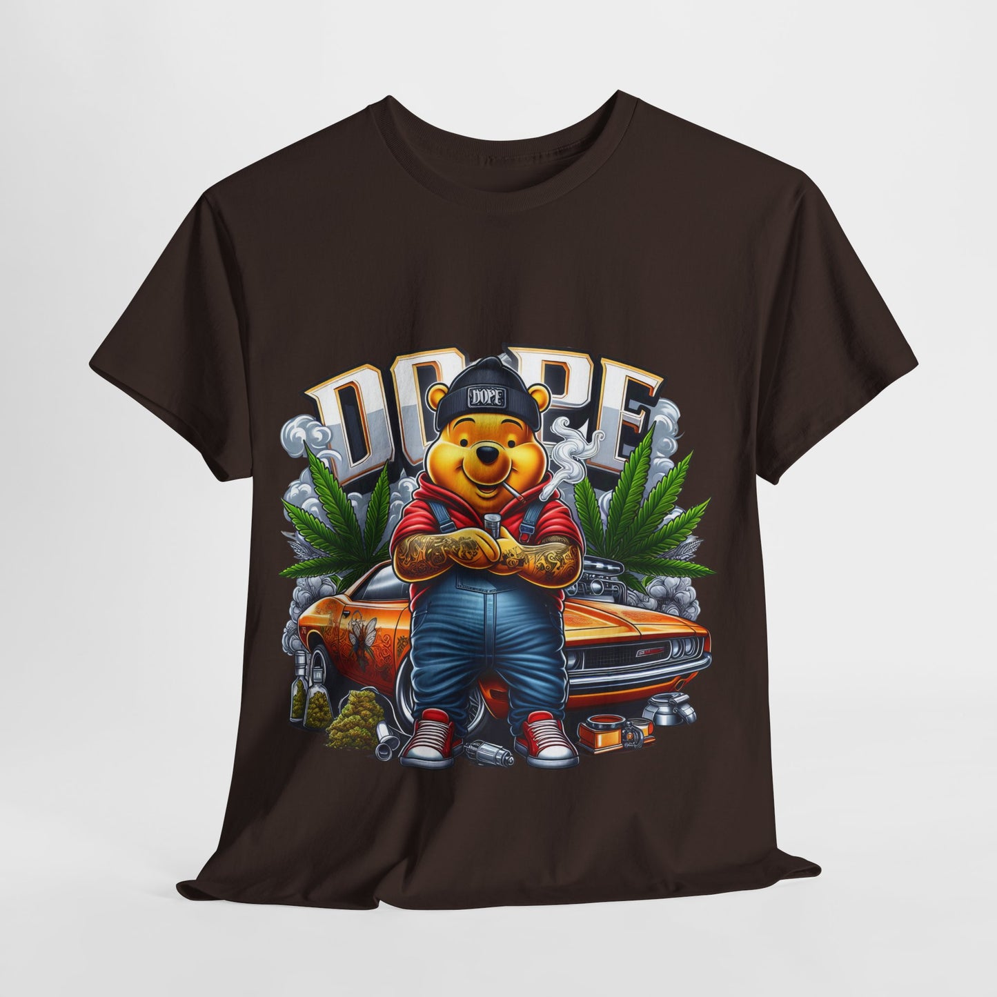 420 Dope Vibes Cool Bear #13 Unisex Heavy Cotton Tee