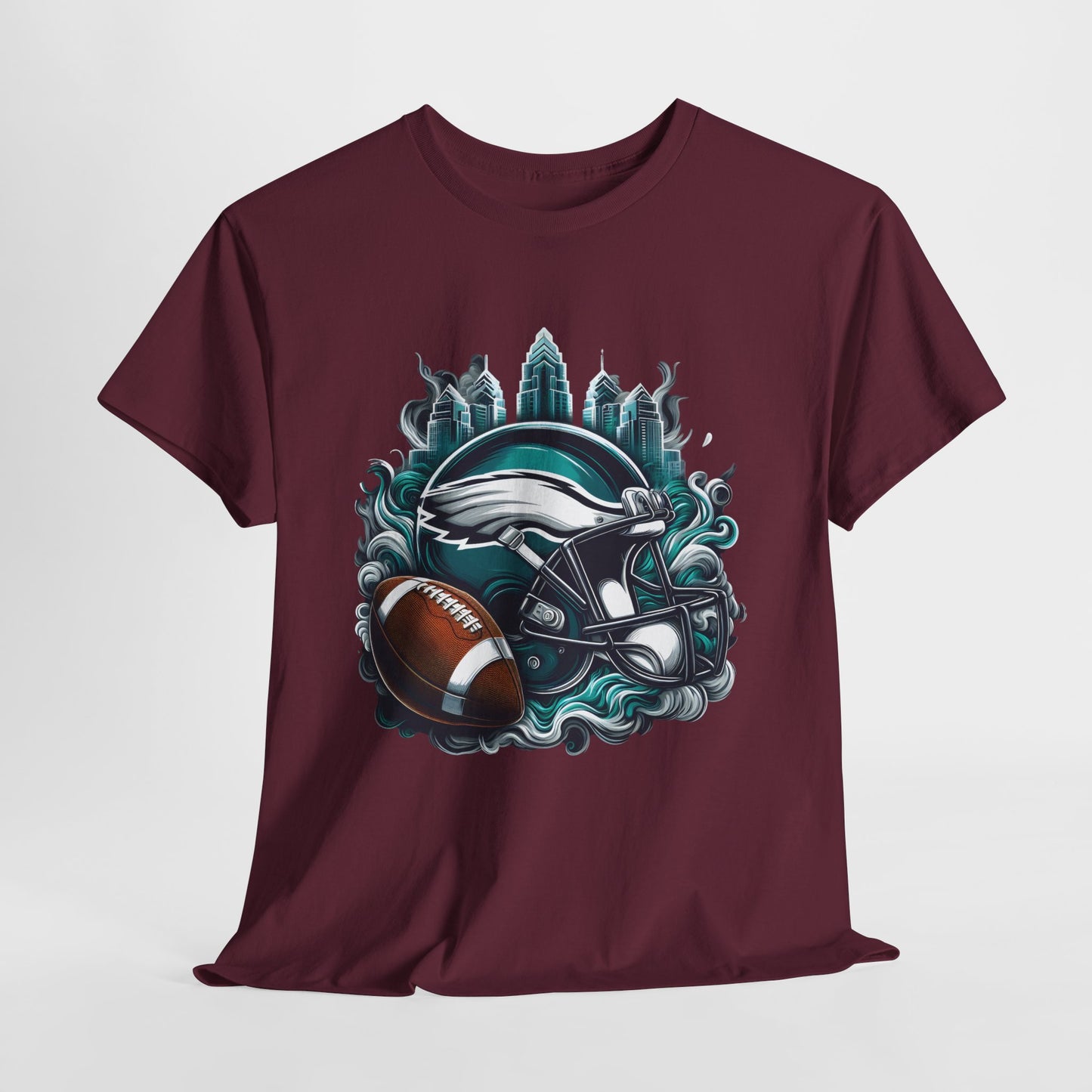 Sports Eagles Football Helmet #29 Unisex Heavy Cotton Tee