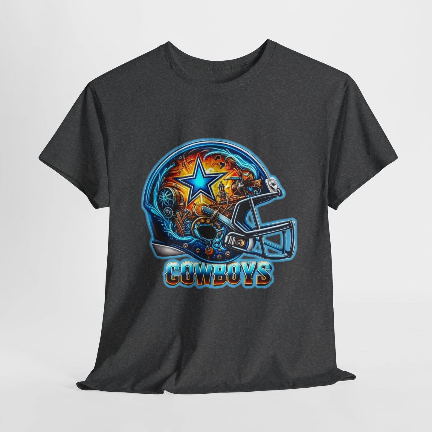 Sports Cowboys Football Helmet #2 Unisex Heavy Cotton Tee