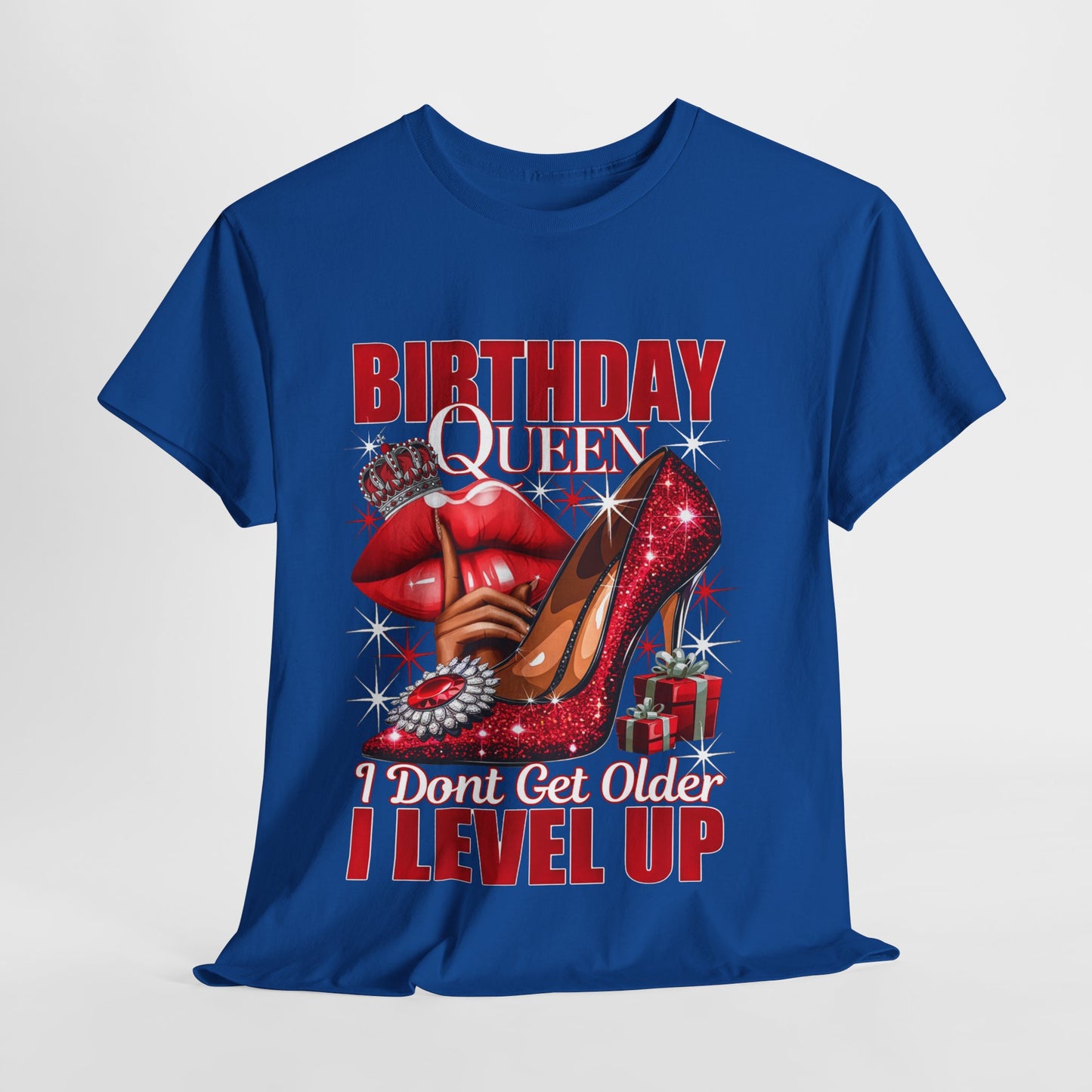 Birthday Queen Lips & Shoe #9 Heavy Cotton Tee