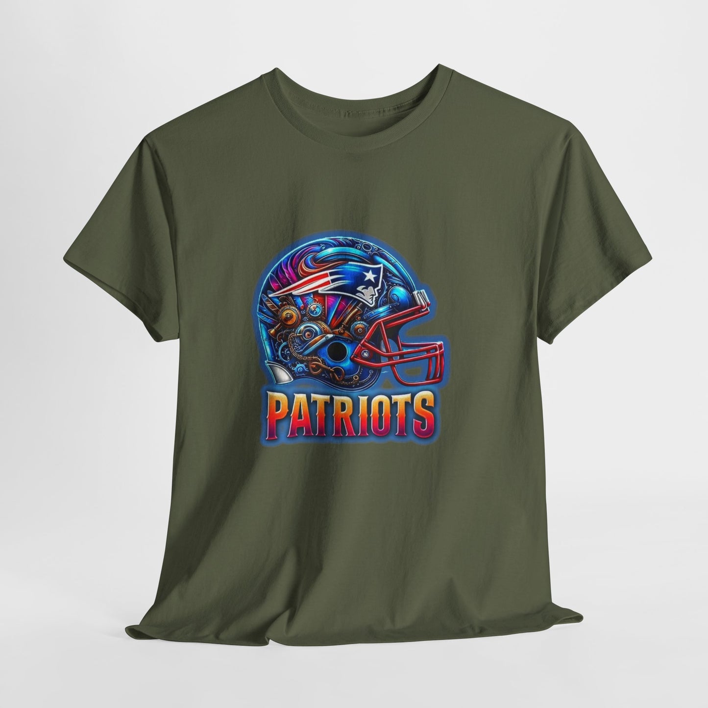 Sports Patriots Football Helmet #2 Unisex Heavy Cotton Tee