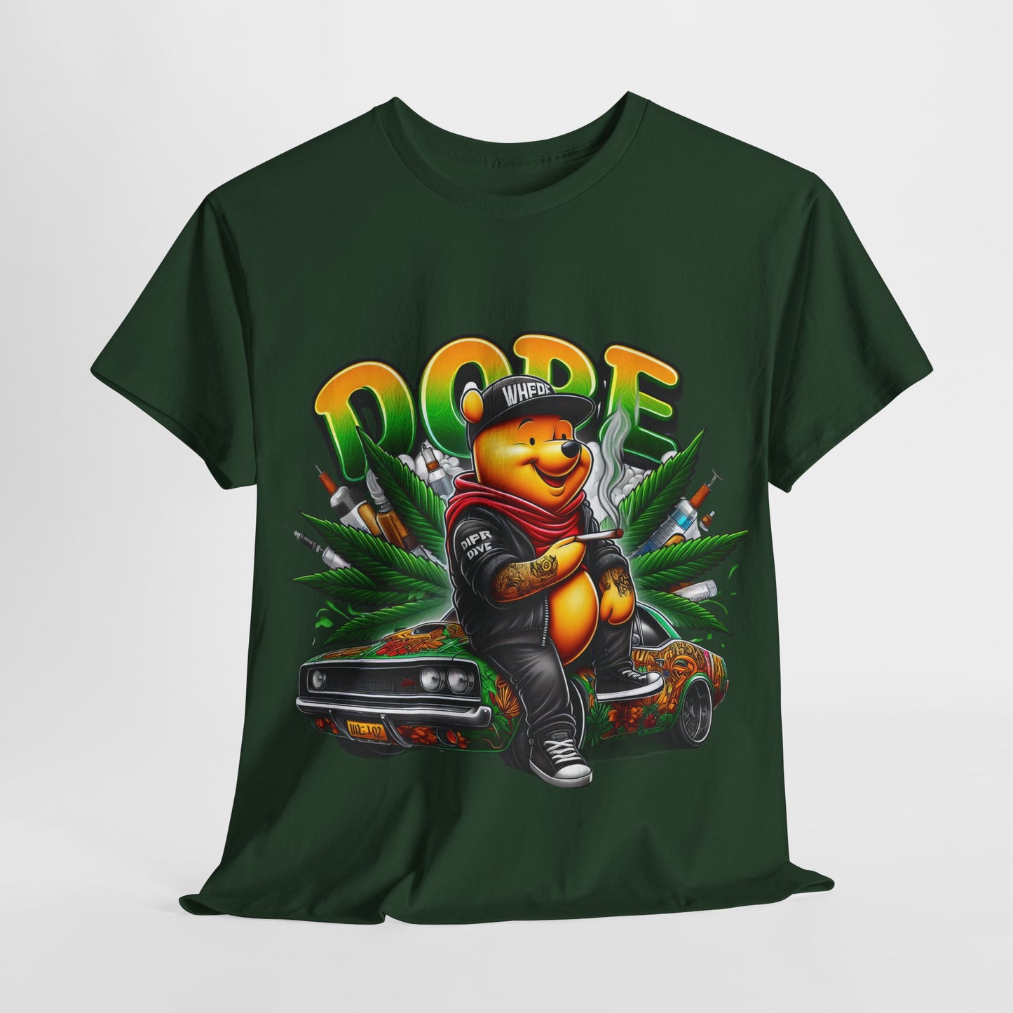 420 Dope Vibes Cool Bear #14 Unisex Heavy Cotton Tee