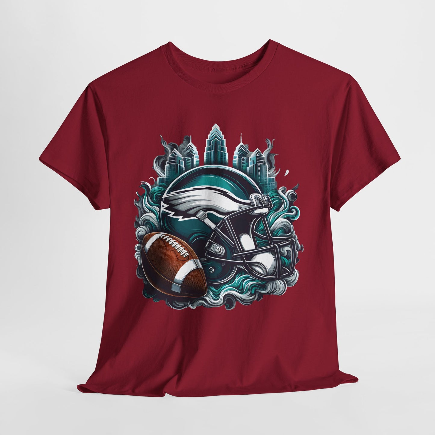 Sports Eagles Football Helmet #1 Unisex Heavy Cotton Tee