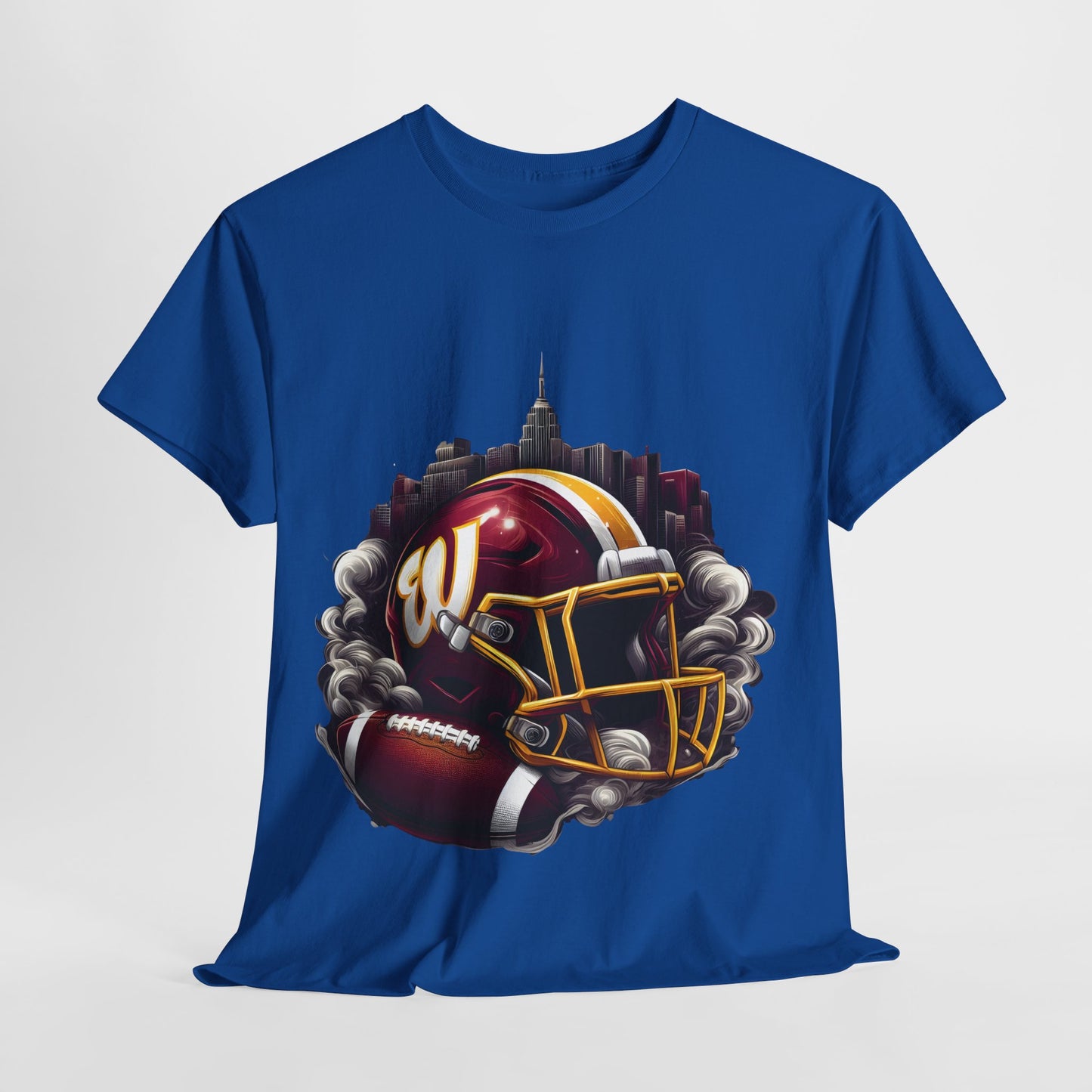 Sports Commanders Football Helmet #18 Unisex Heavy Cotton Tee