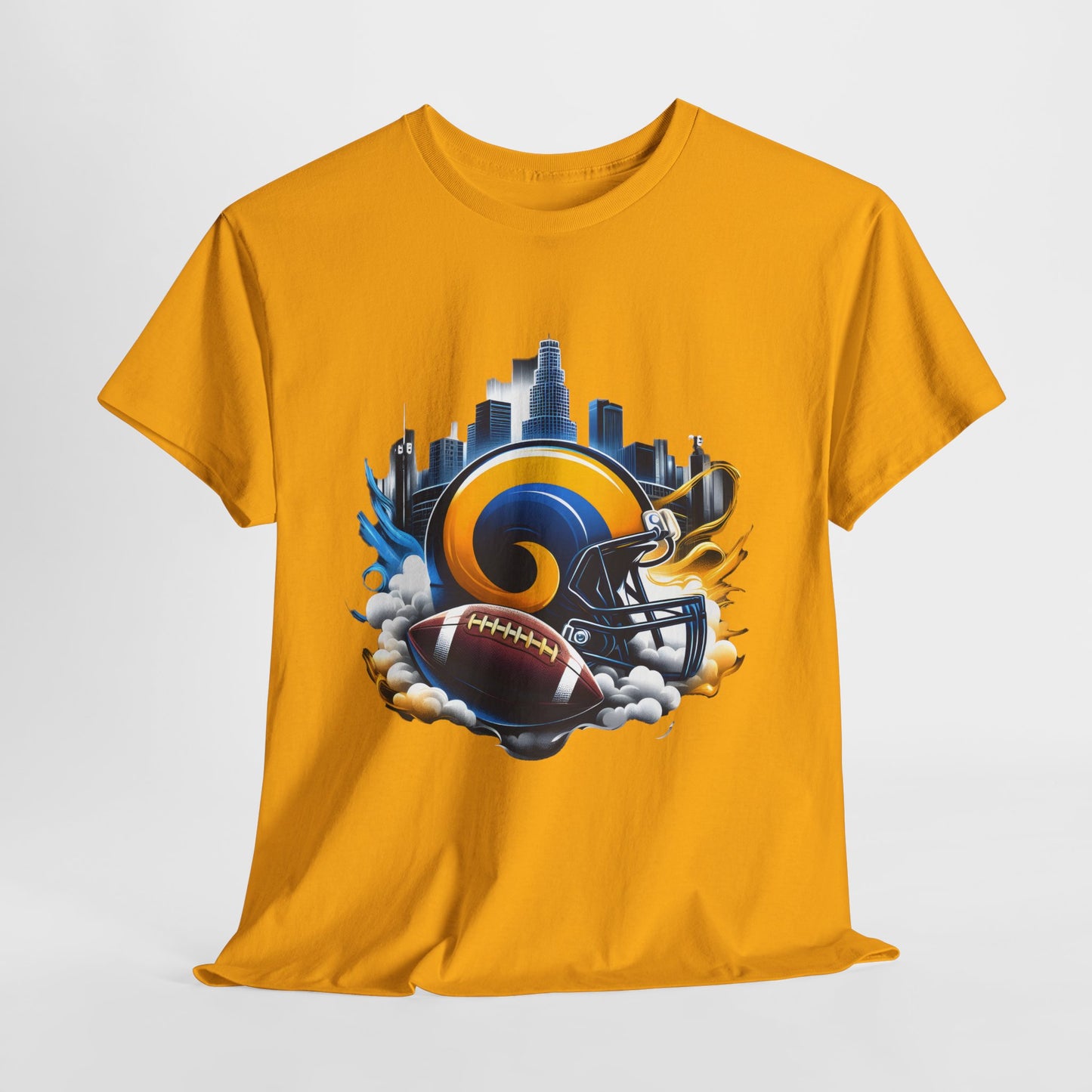 Sports Rams Football Helmet #1 Unisex Heavy Cotton Tee
