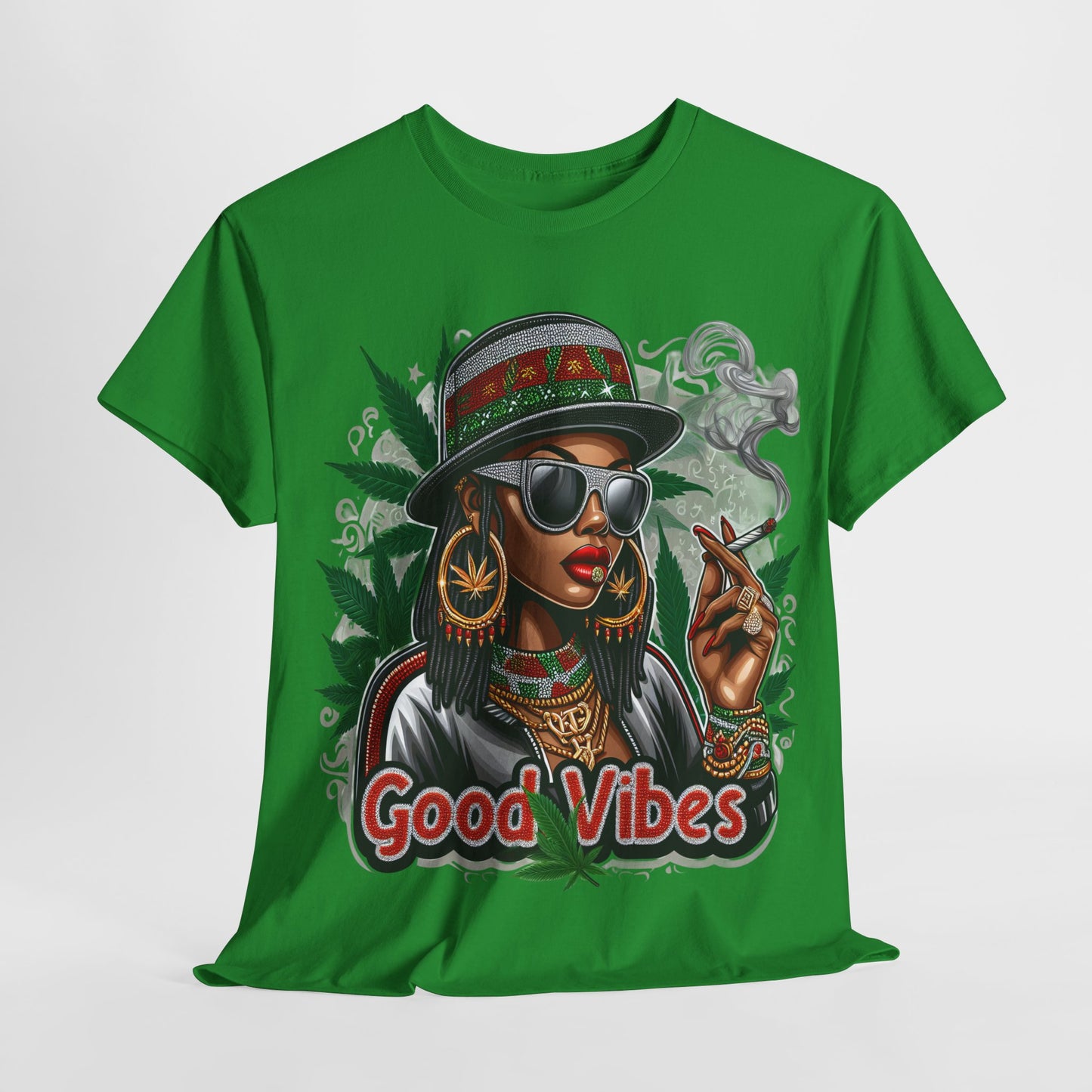 420 Good Vibes Woman #1 Unisex Heavy Cotton Tee - 312tshirts 2