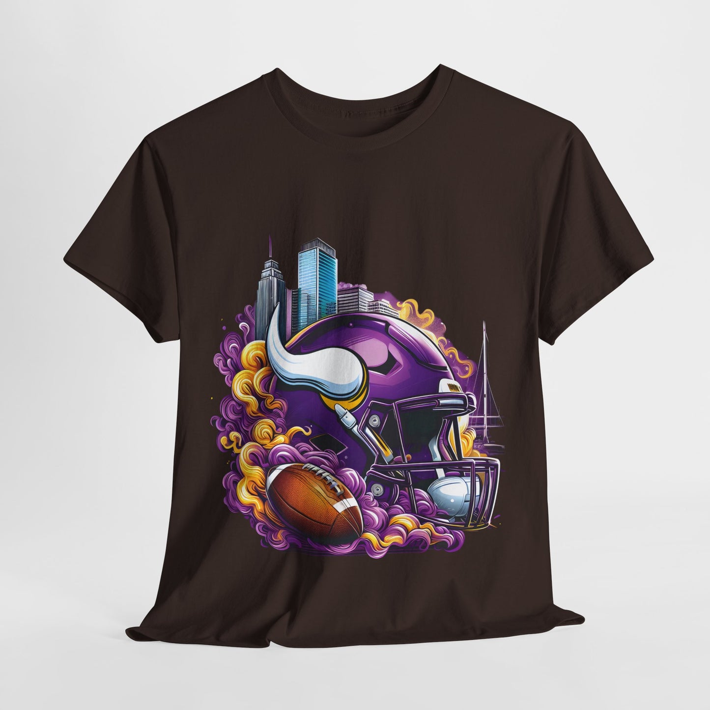 Sports Viking Football Helmet #20 Unisex Heavy Cotton Tee
