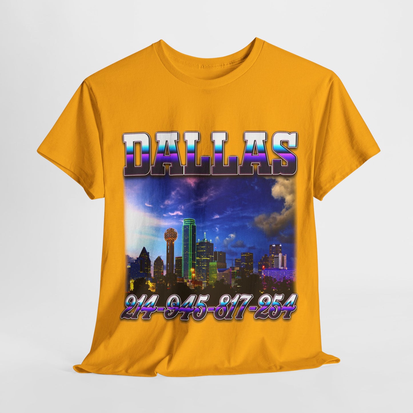 Dallas City Area Codes 2 Unisex Heavy Cotton Tee - 312tshirts 2