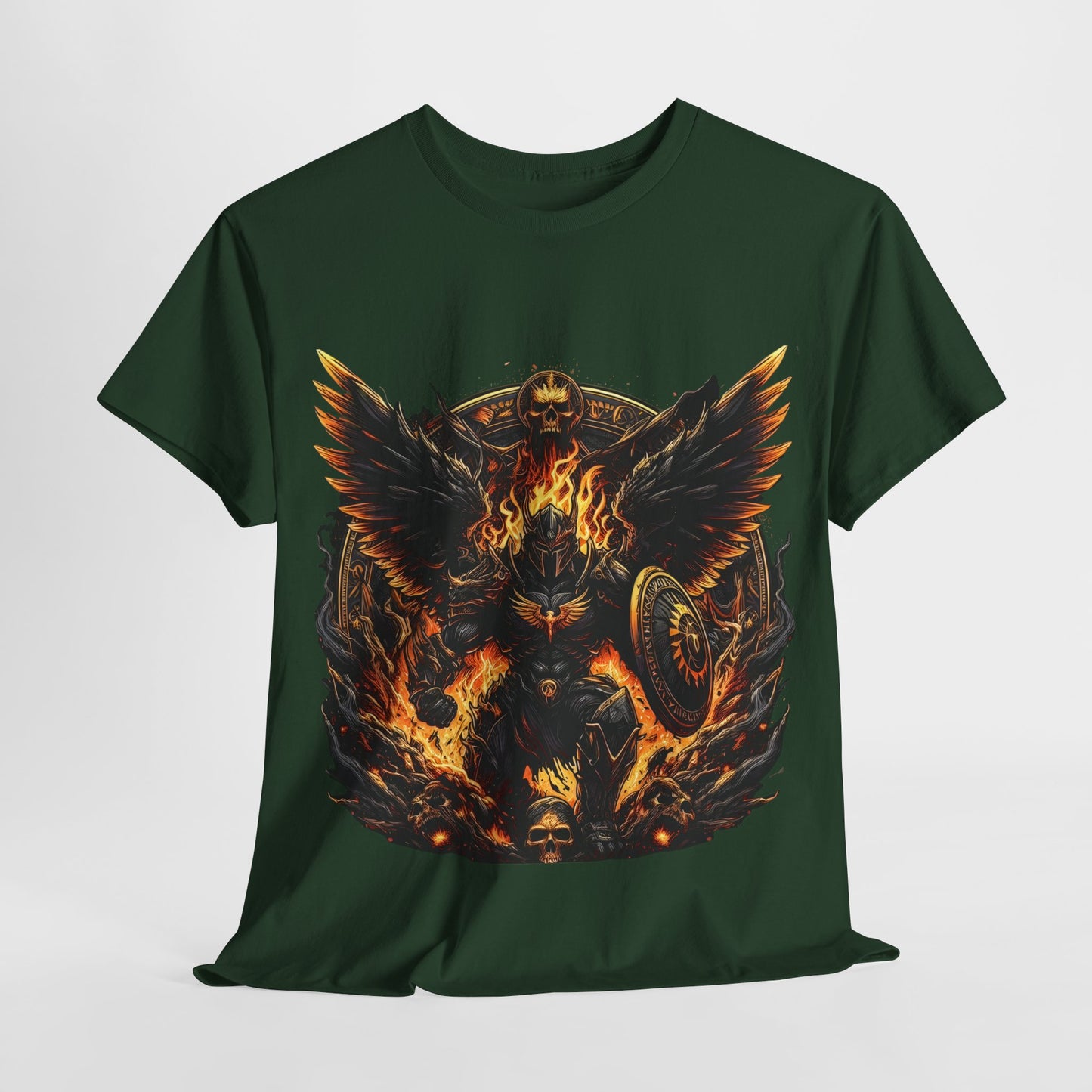 Armor Warrior Wings & Shield Unisex Heavy Cotton Tee - 312tshirts 2