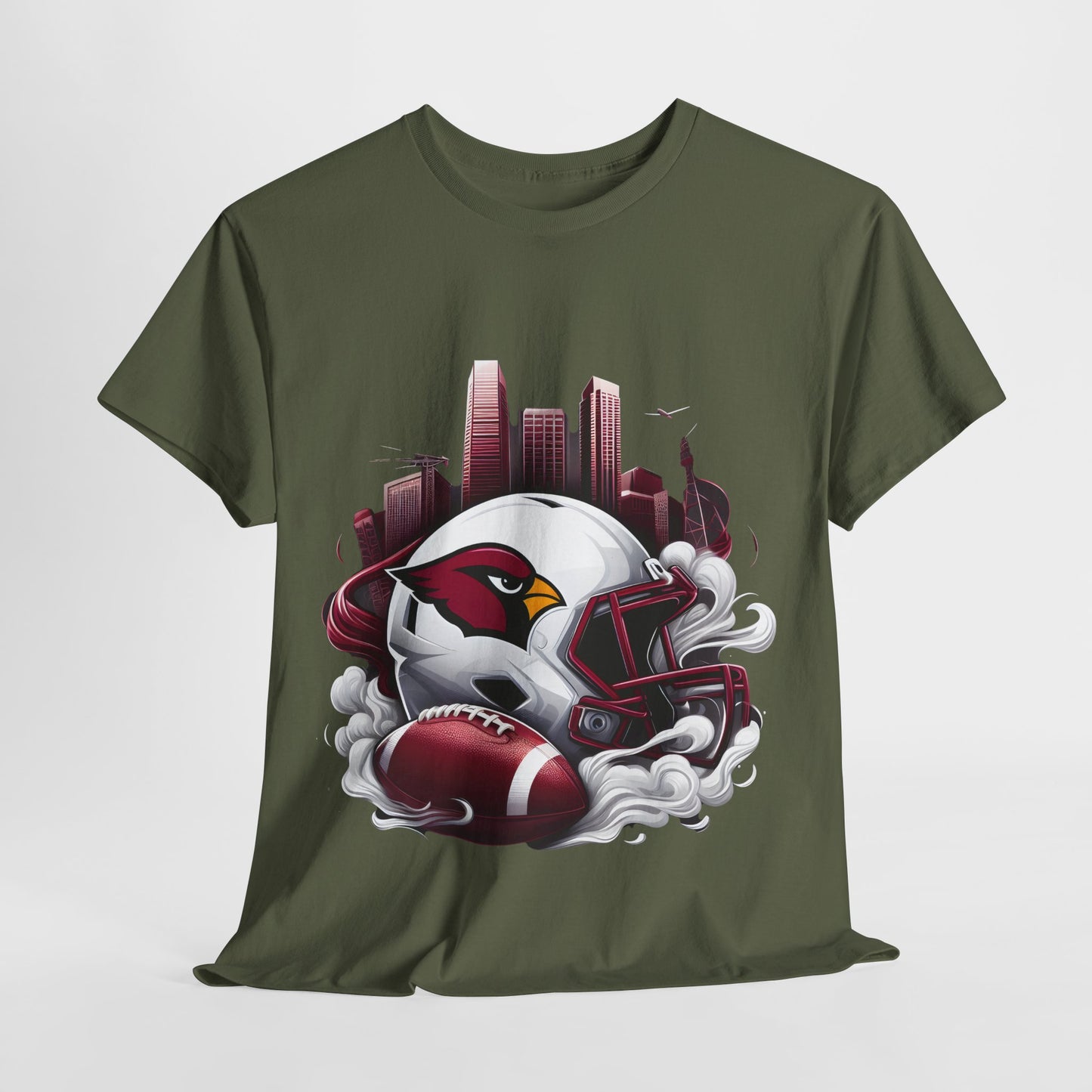Sports Cardinals Football Helmet #16 Unisex Heavy Cotton Tee
