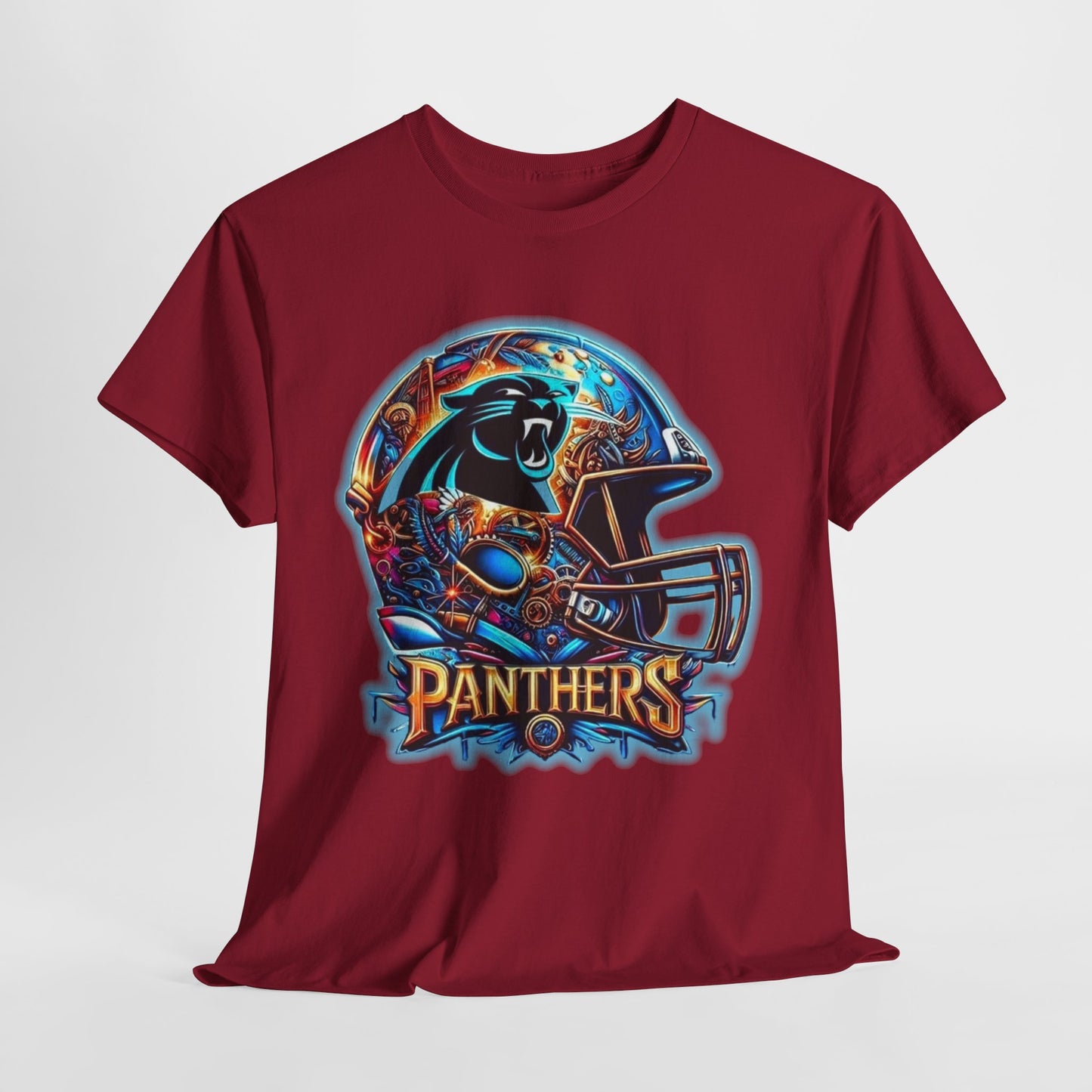 Sports Panthers Football Helmet #2 Unisex Heavy Cotton Tee