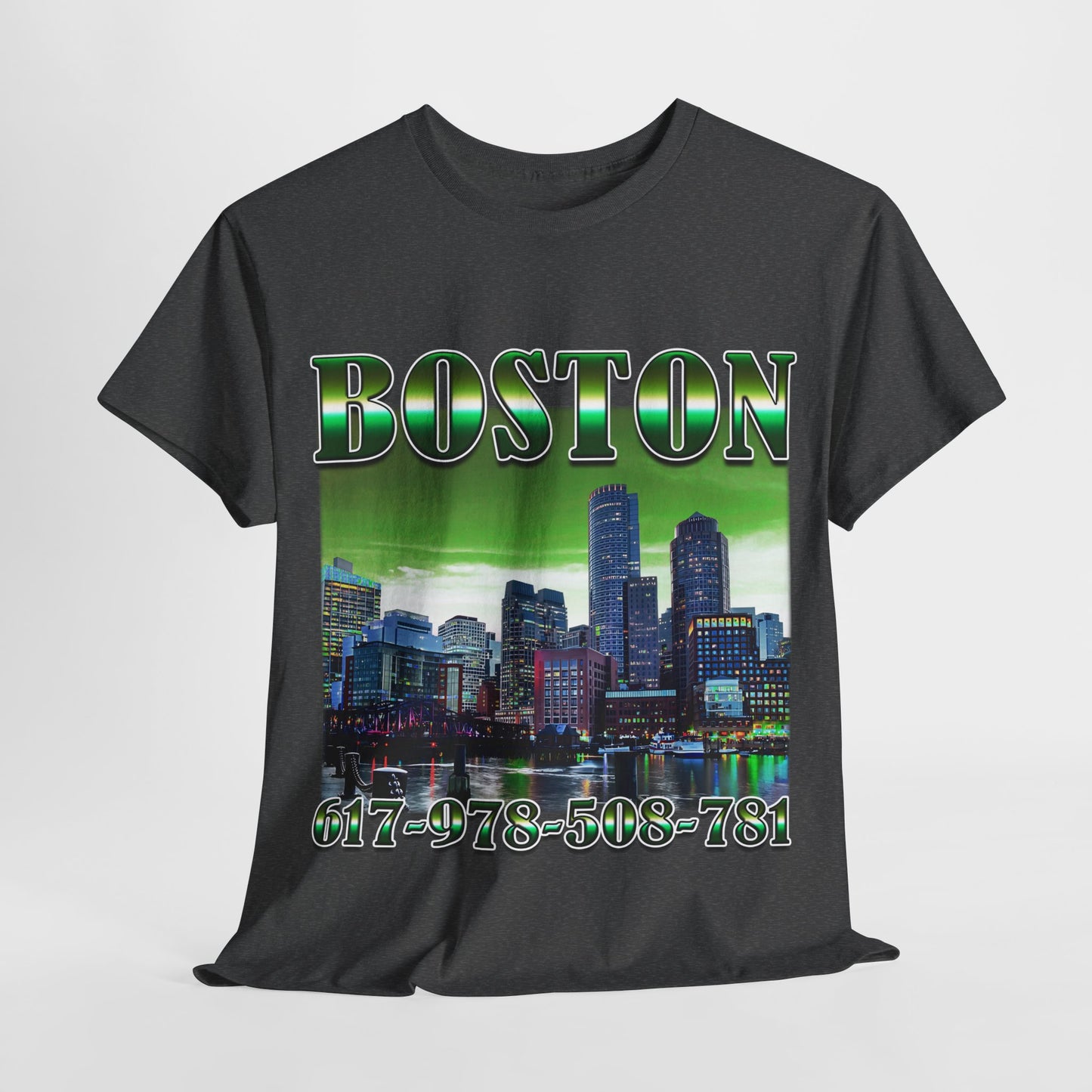 Boston City Area Codes 1 Unisex Heavy Cotton Tee - 312tshirts 2