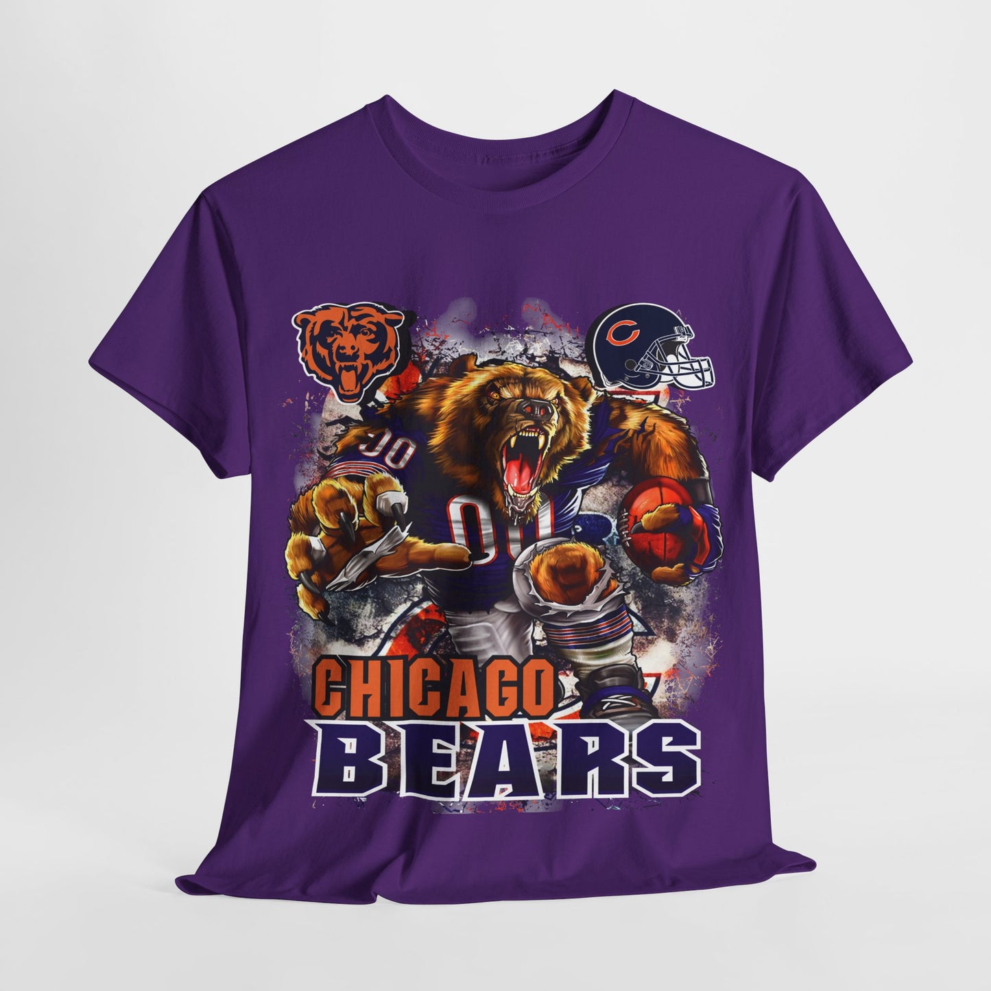 Sports Mascot Chicago Bears Unisex Heavy Cotton Tee