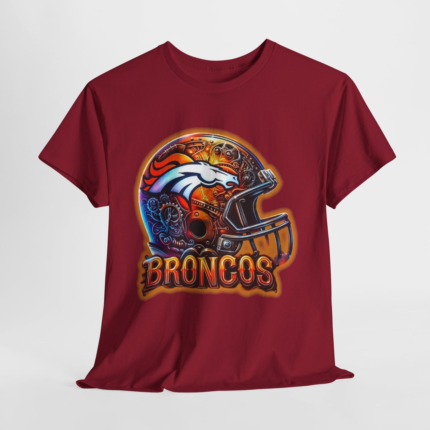 Sports Broncos Football Helmet #2 Unisex Heavy Cotton Tee