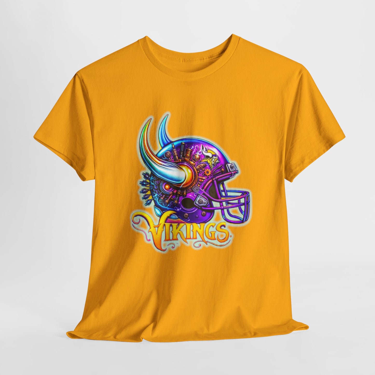 Sports Vikings Football Helmet #2 Unisex Heavy Cotton Tee