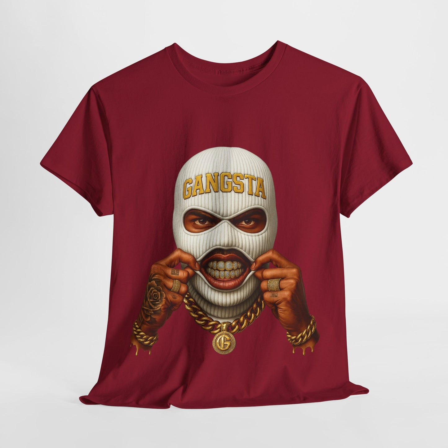 White Ski Mask Unisex Heavy Cotton Tee