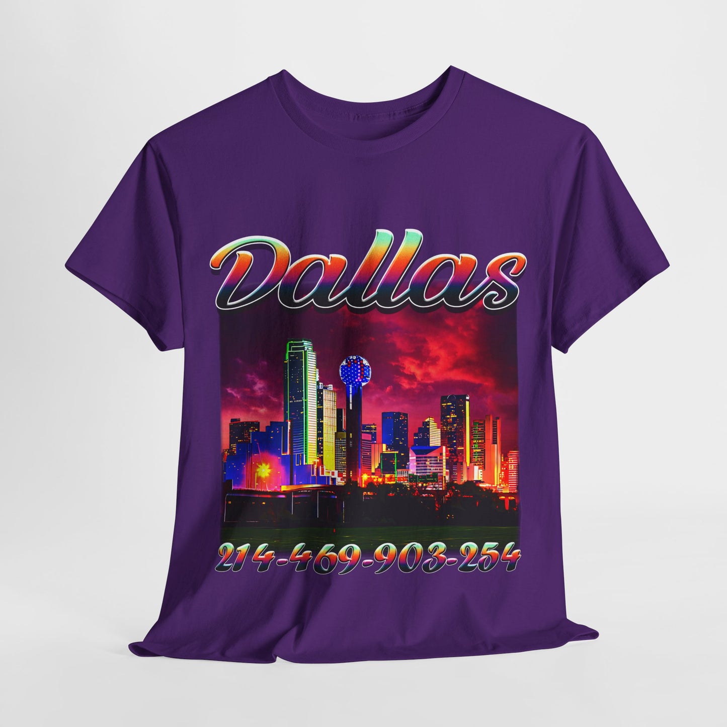 Dallas City Area Codes 2 Unisex Heavy Cotton Tee - 312tshirts 2