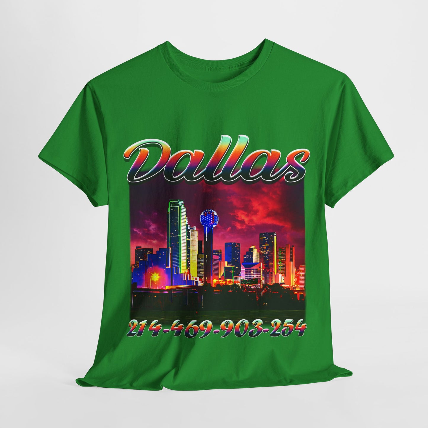 Dallas City Area Codes 2 Unisex Heavy Cotton Tee - 312tshirts 2