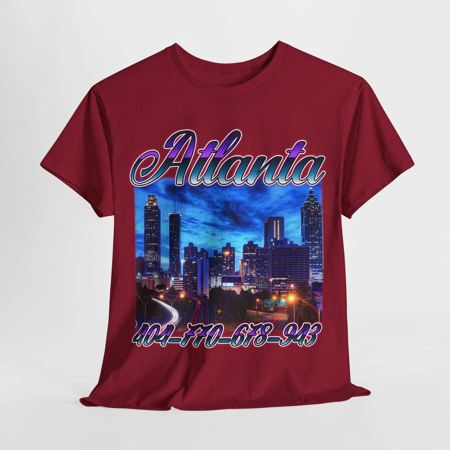 Atlanta City Area Codes 1 Unisex Heavy Cotton Tee - 312tshirts 2