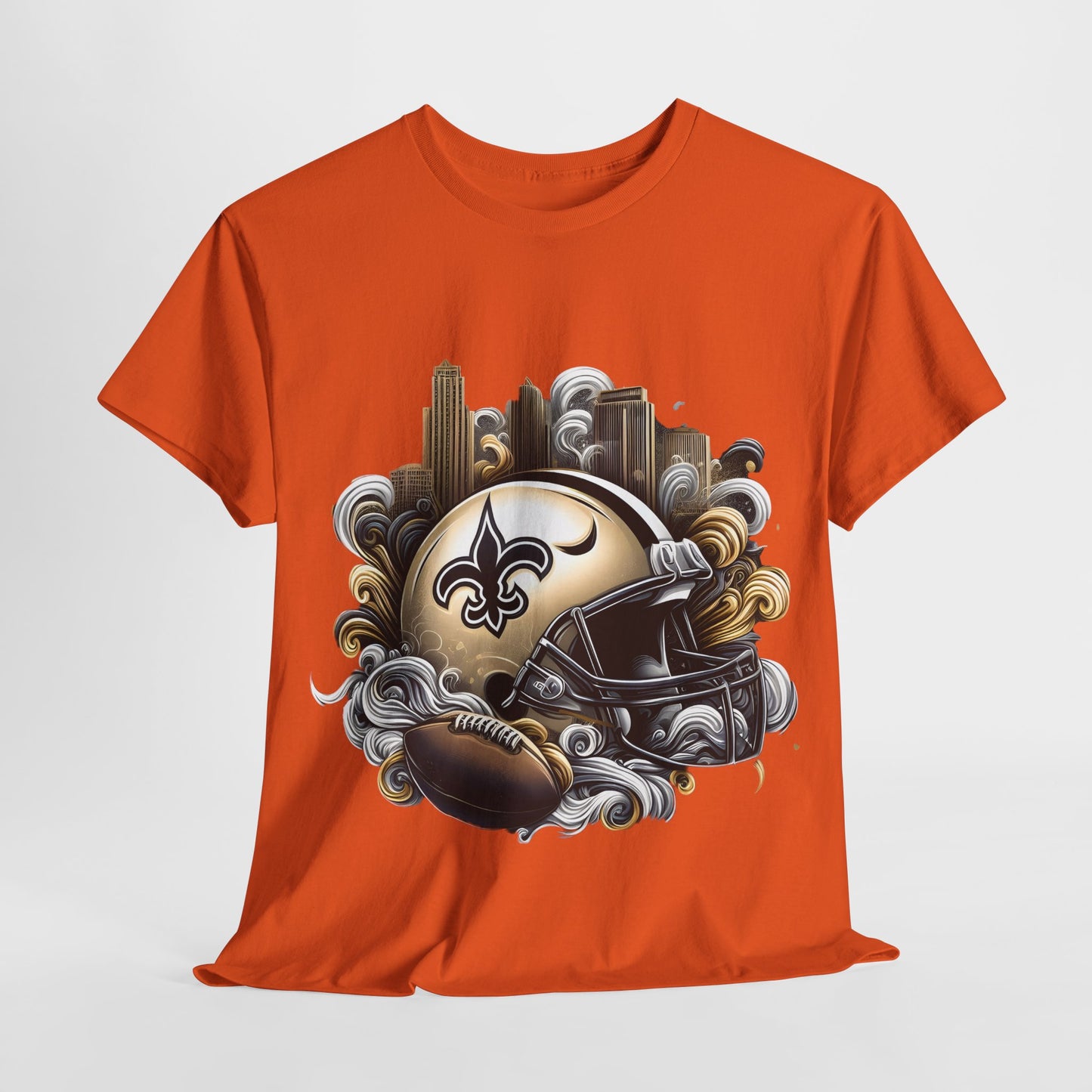 Sports Saints Football Helmet #17 Unisex Heavy Cotton Tee