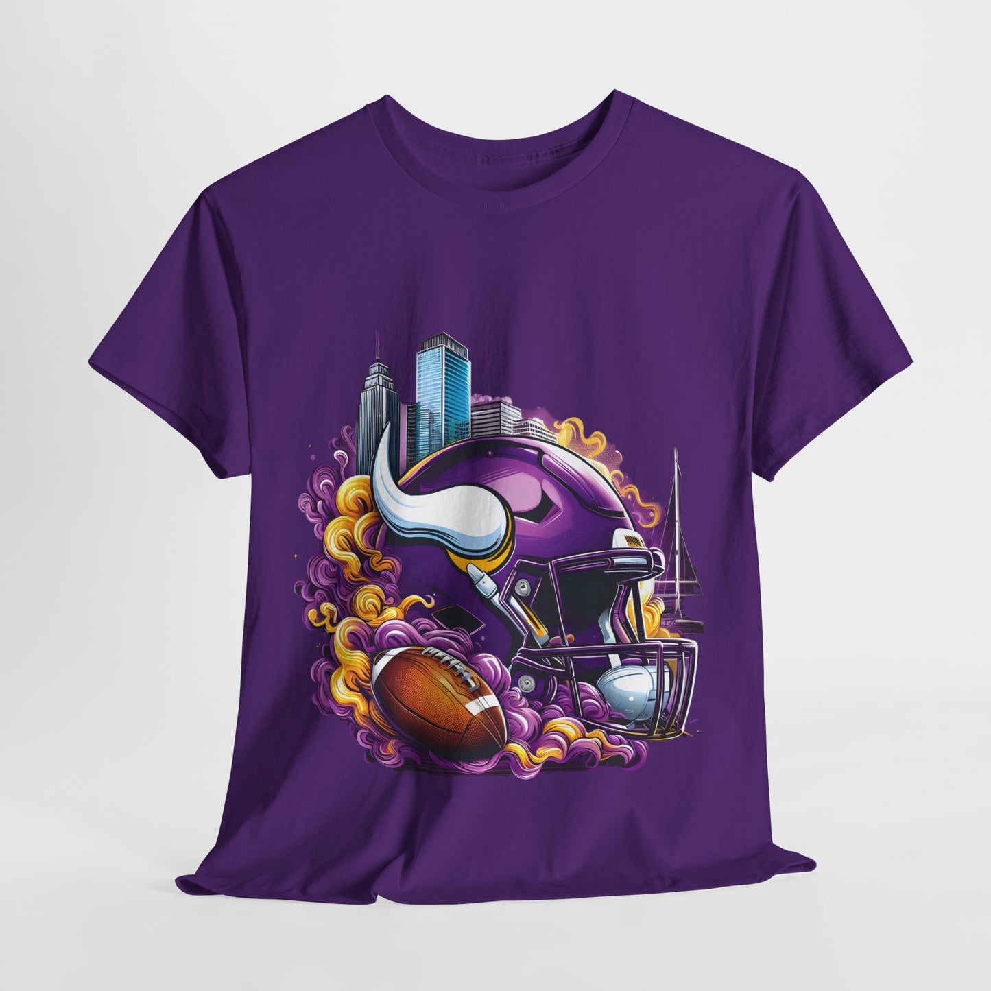 Sports Viking Football Helmet #20 Unisex Heavy Cotton Tee