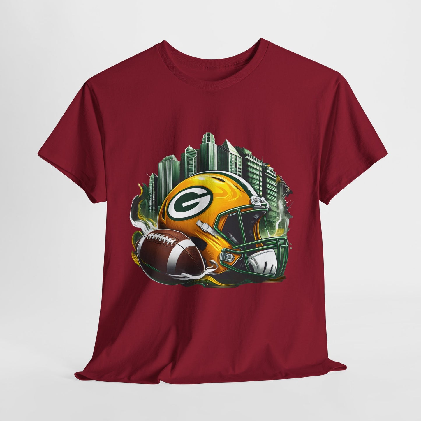 Sports Packers Football Helmet #1 Unisex Heavy Cotton Tee