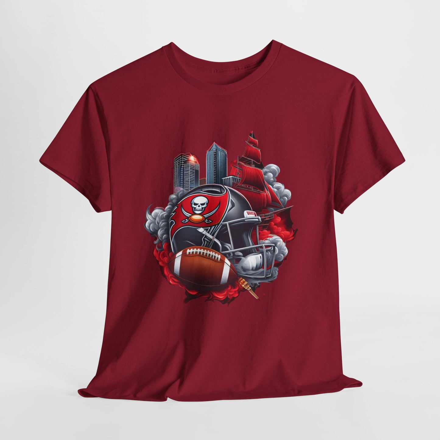 Sports Chiefs Football Helmet #32 Unisex Heavy Cotton Tee