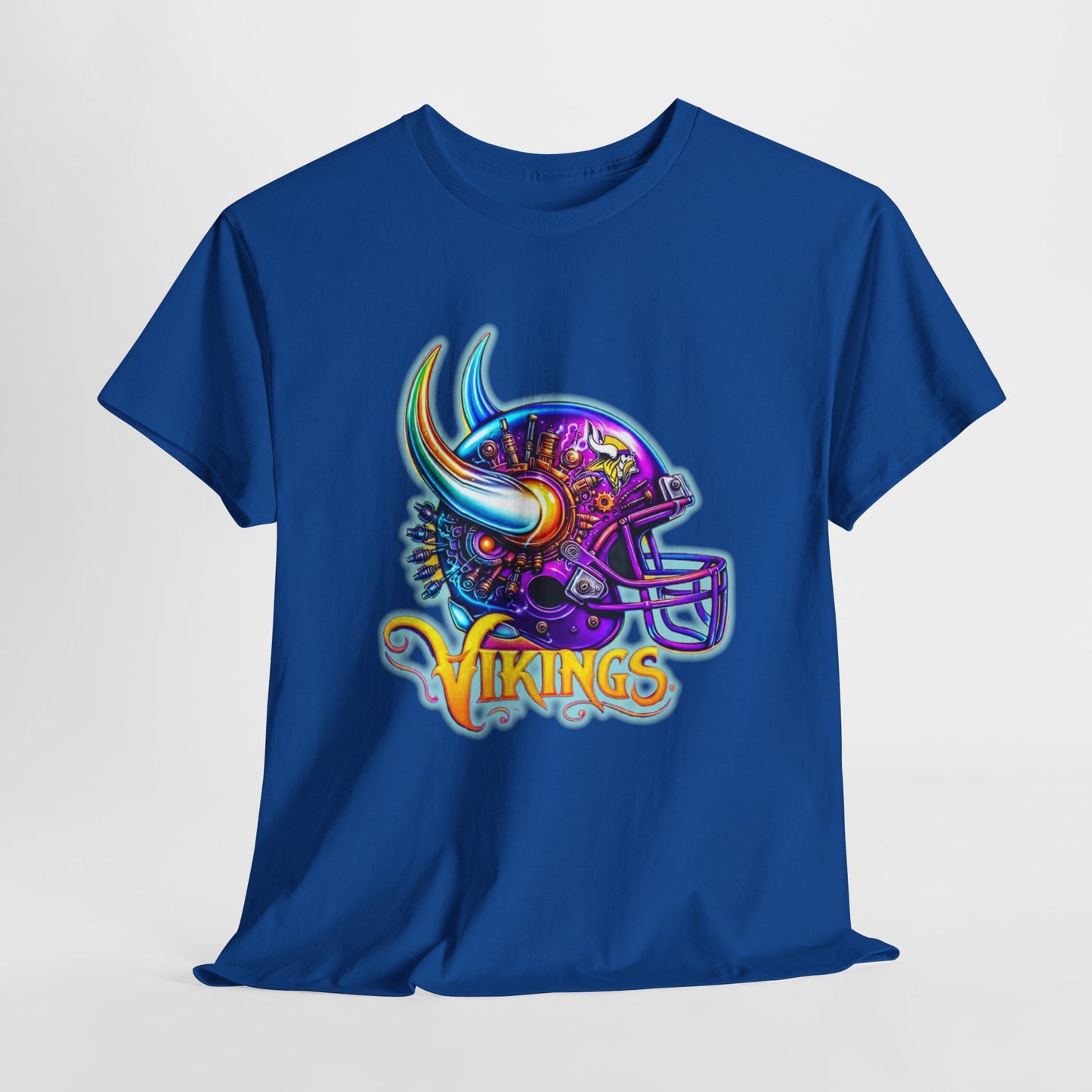 Sports Vikings Football Helmet #2 Unisex Heavy Cotton Tee
