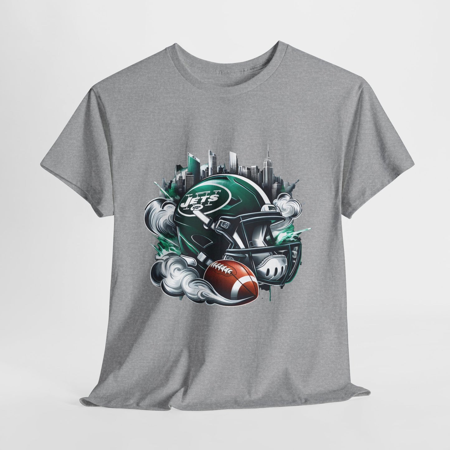 Sports Jets Football Helmet #25 Unisex Heavy Cotton Tee