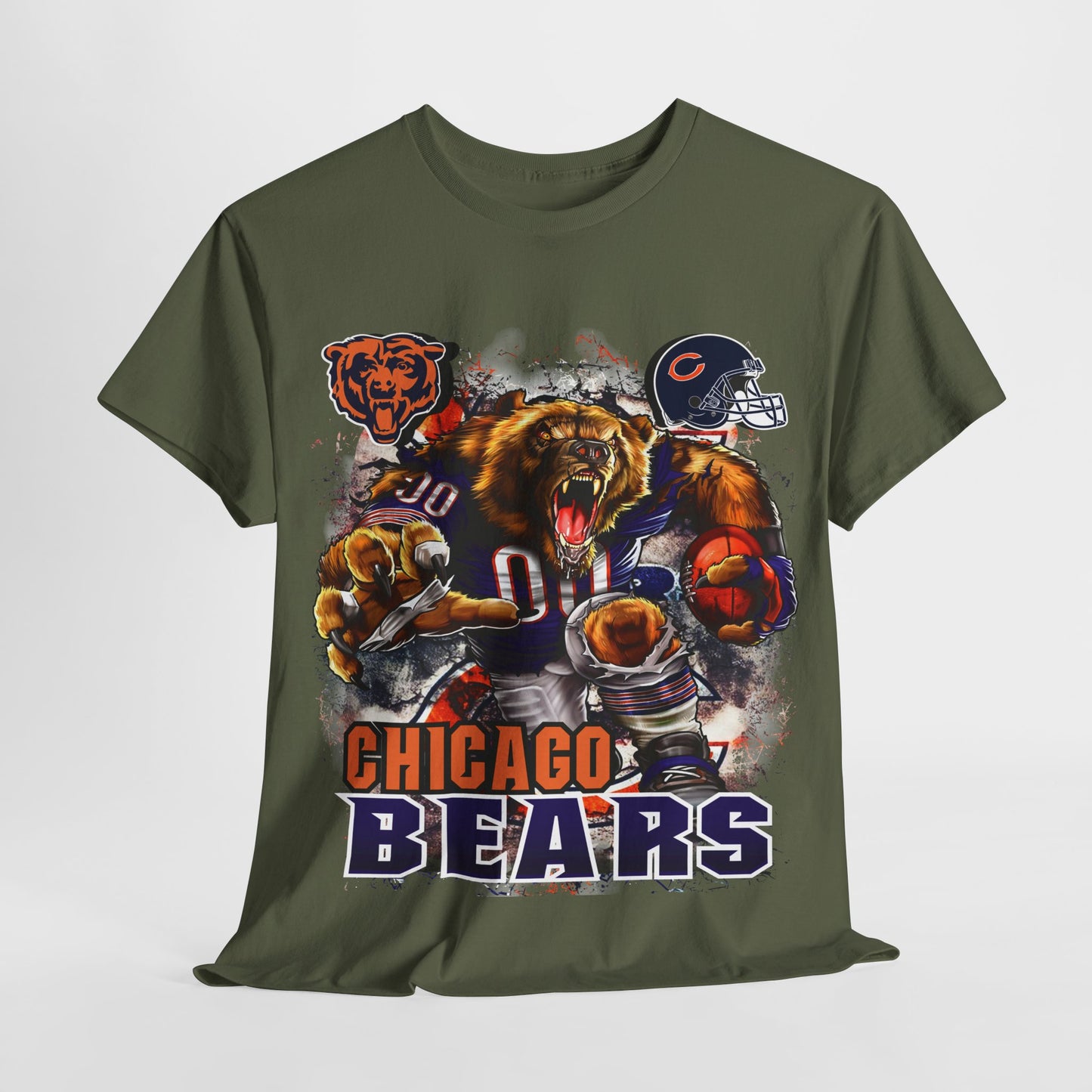 Sports Mascot Chicago Bears Unisex Heavy Cotton Tee