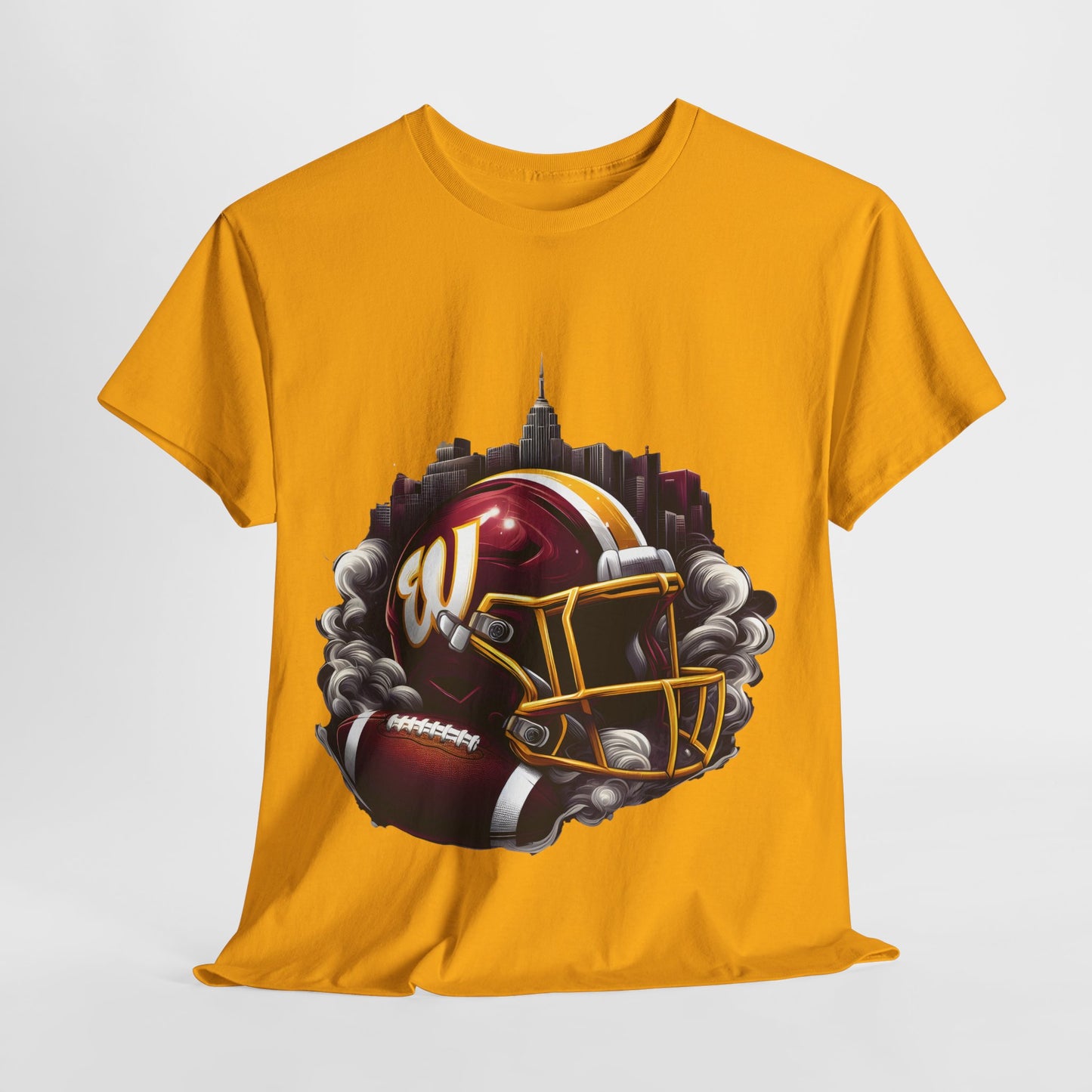 Sports Commanders Football Helmet #18 Unisex Heavy Cotton Tee