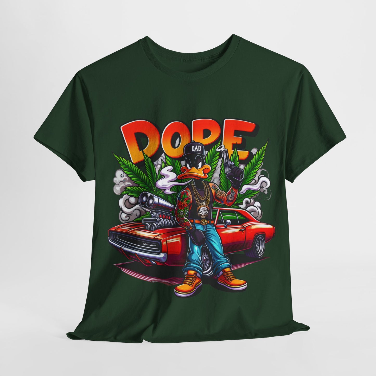 420 Dope Vibes Gangsta Duck #9 Unisex Heavy Cotton Tee