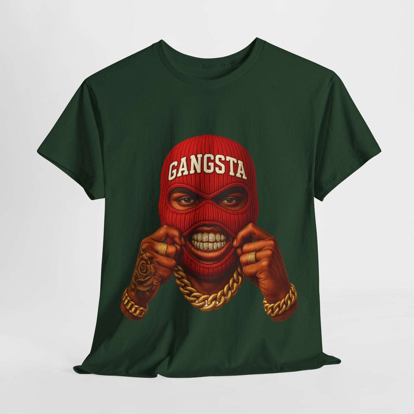 Red Ski Mask Unisex Heavy Cotton Tee
