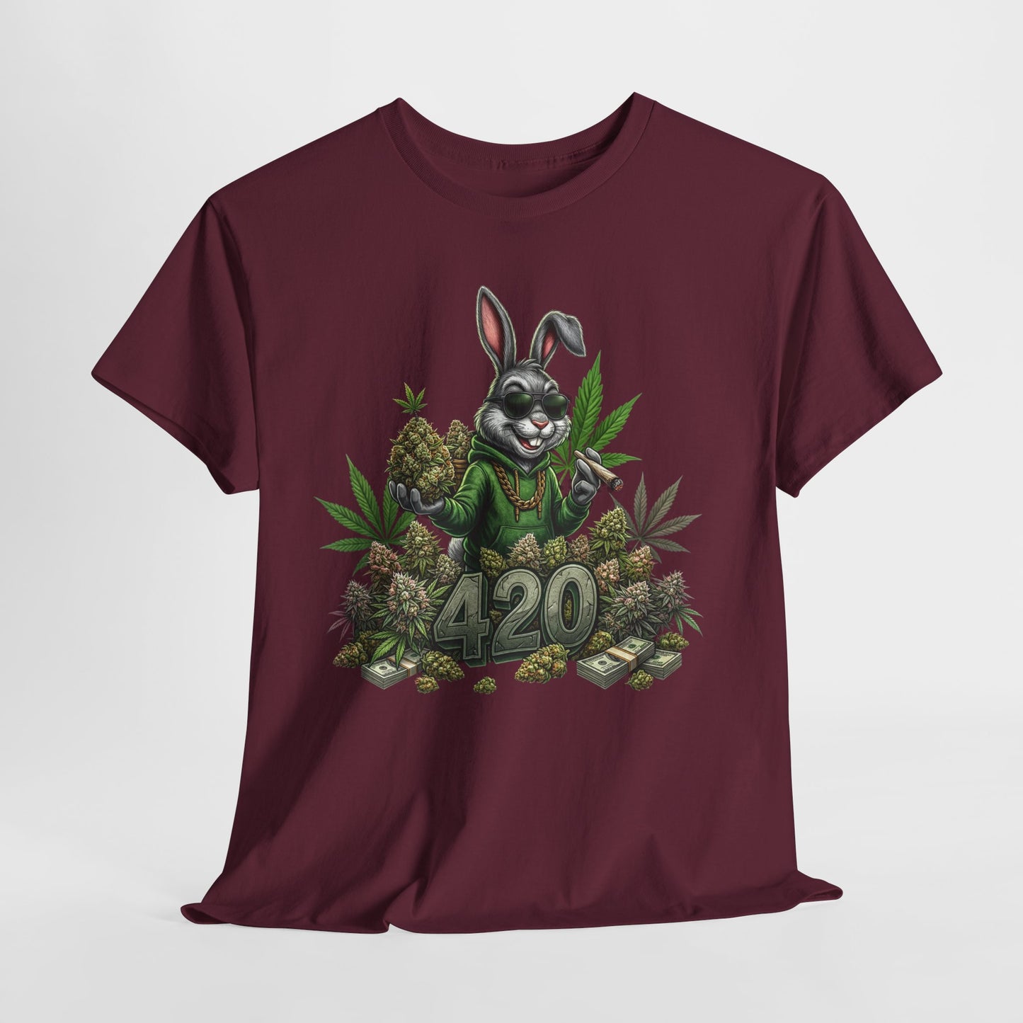 420 Cool Bunny #1 Unisex Heavy Cotton Tee - 312tshirts 2