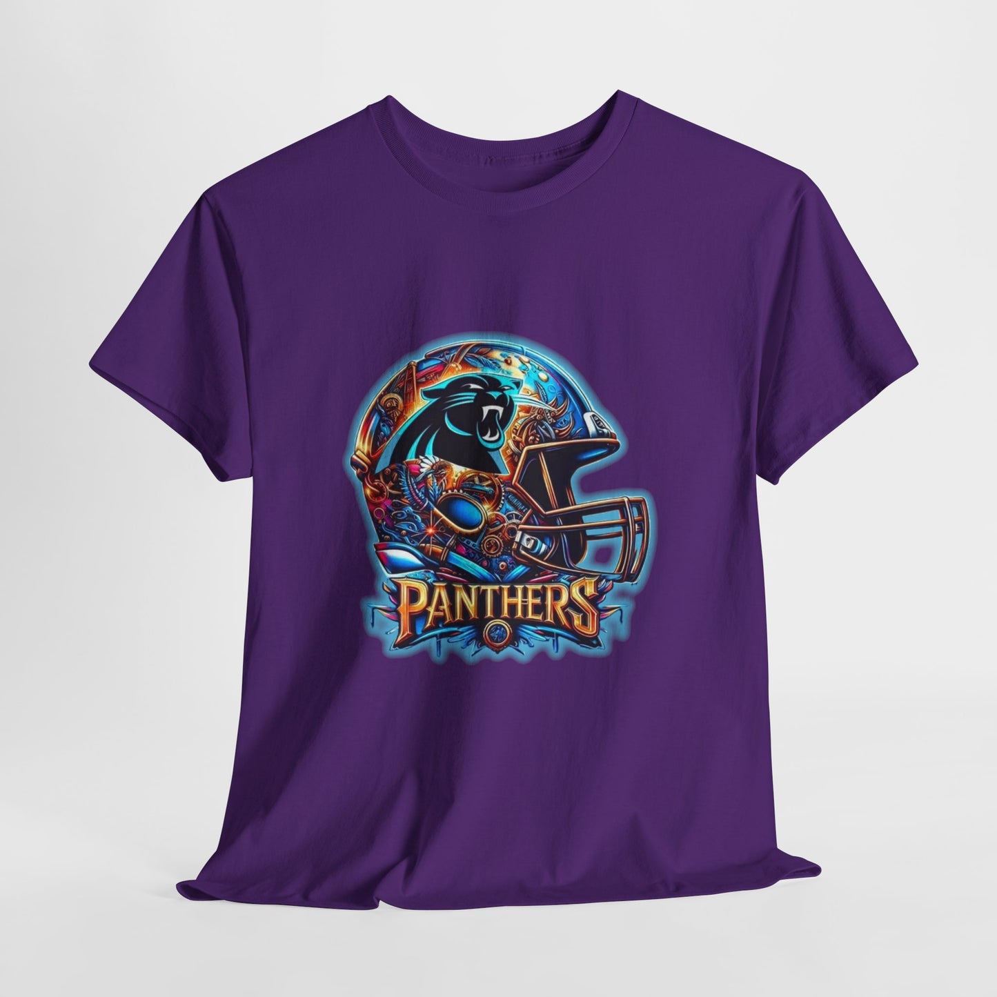 Sports Panthers Football Helmet #2 Unisex Heavy Cotton Tee