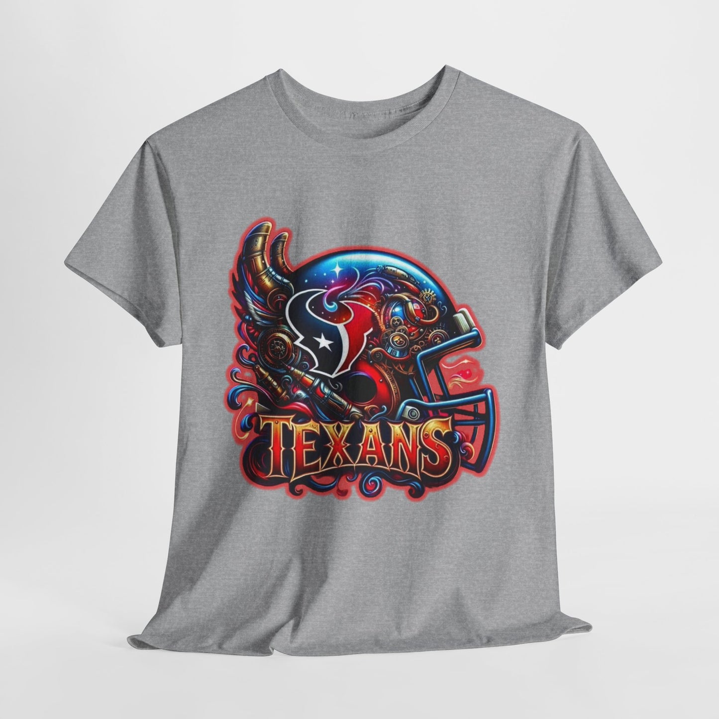 Sports Texans Football Helmet #2 Unisex Heavy Cotton Tee