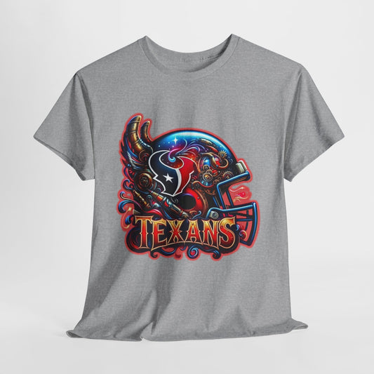 Sports Texans Football Helmet #2 Unisex Heavy Cotton Tee