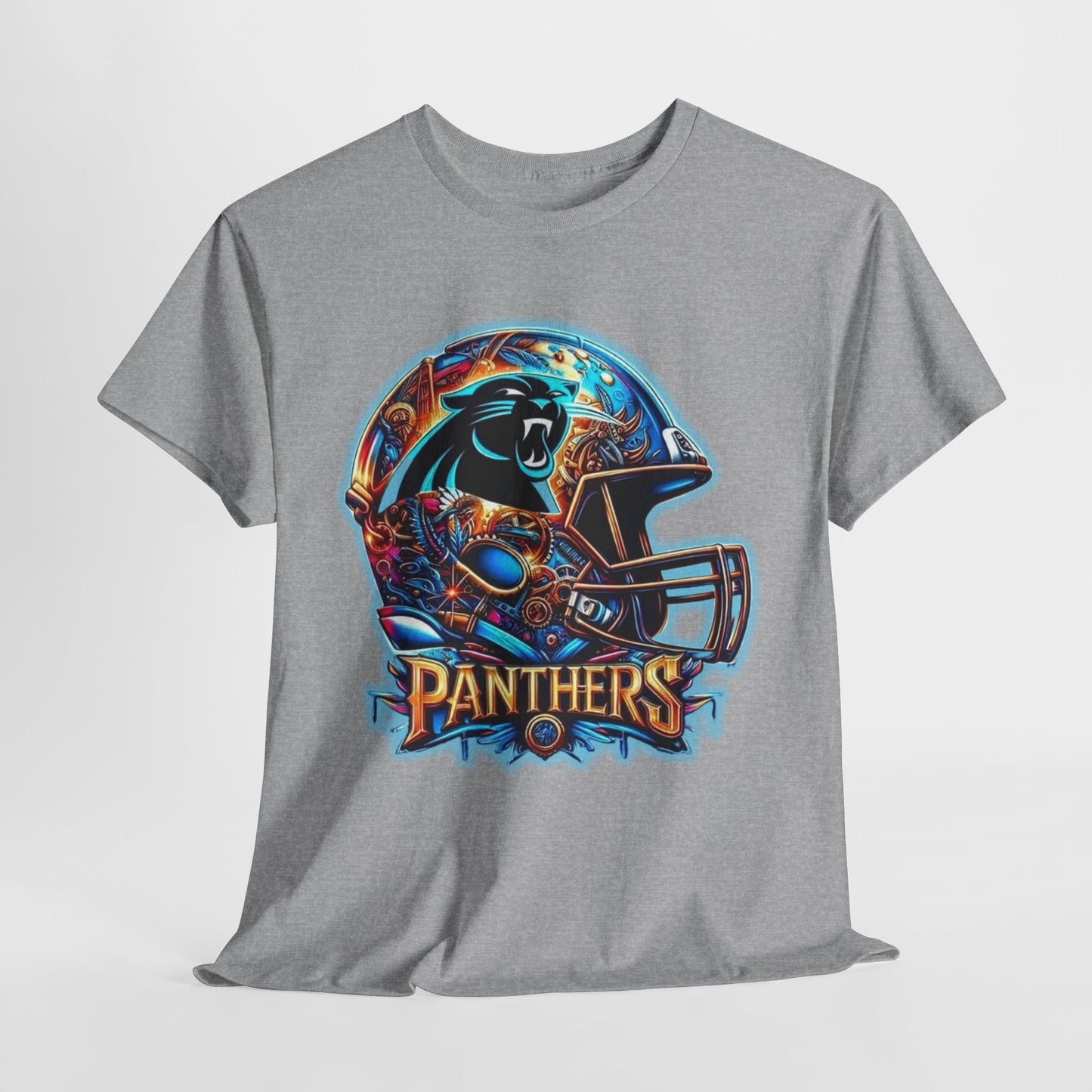 Sports Panthers Football Helmet #2 Unisex Heavy Cotton Tee