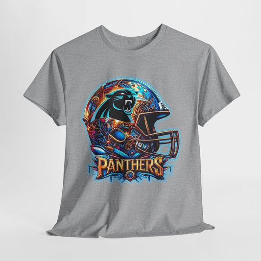 Sports Panthers Football Helmet #2 Unisex Heavy Cotton Tee
