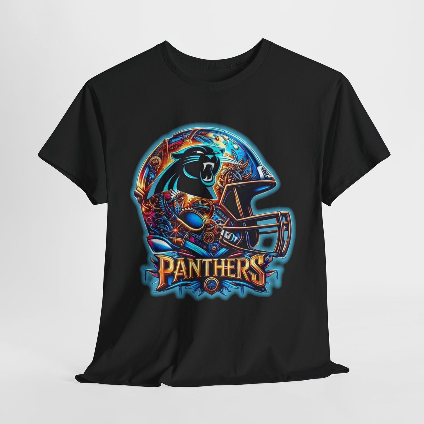Sports Panthers Football Helmet #2 Unisex Heavy Cotton Tee