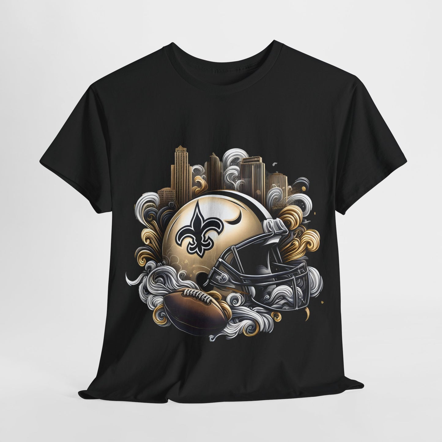 Sports Saints Football Helmet #17 Unisex Heavy Cotton Tee