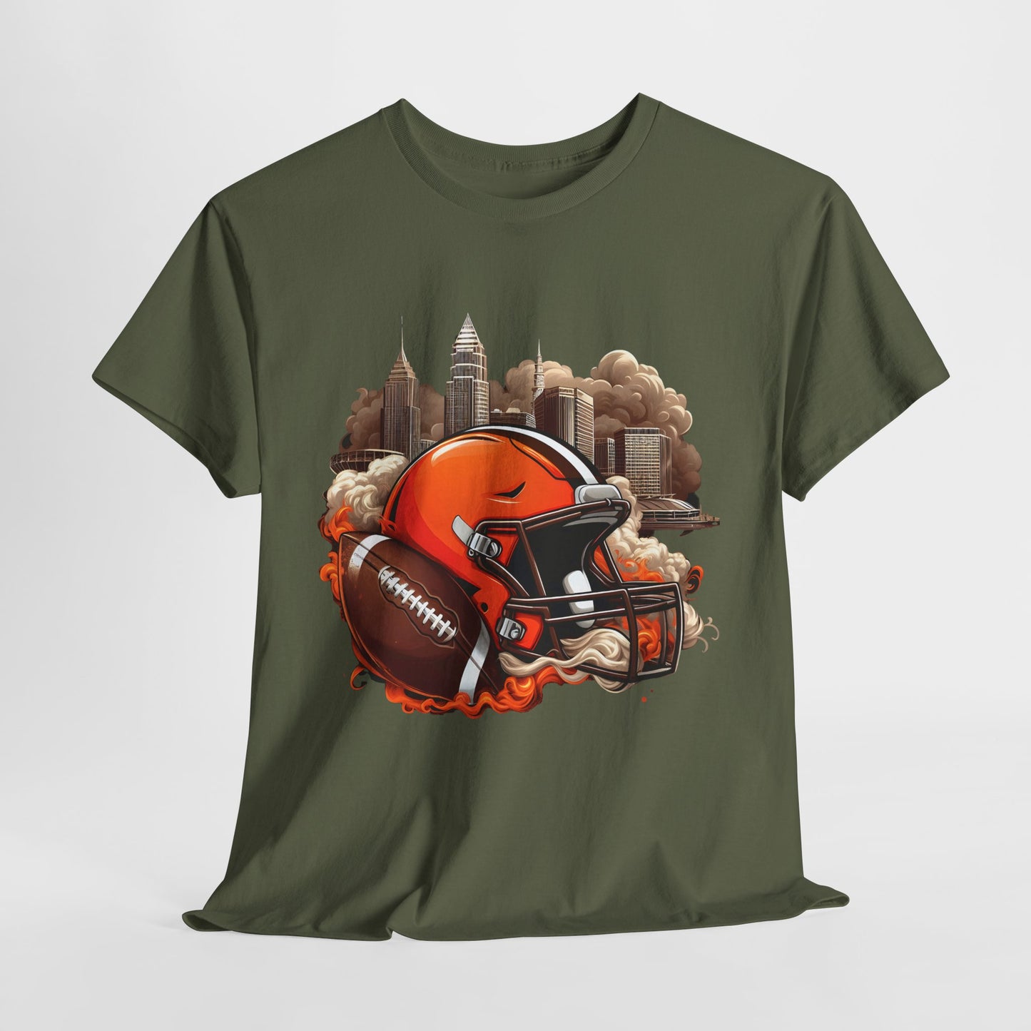 Sports Browns Football Helmet #1 Unisex Heavy Cotton Tee